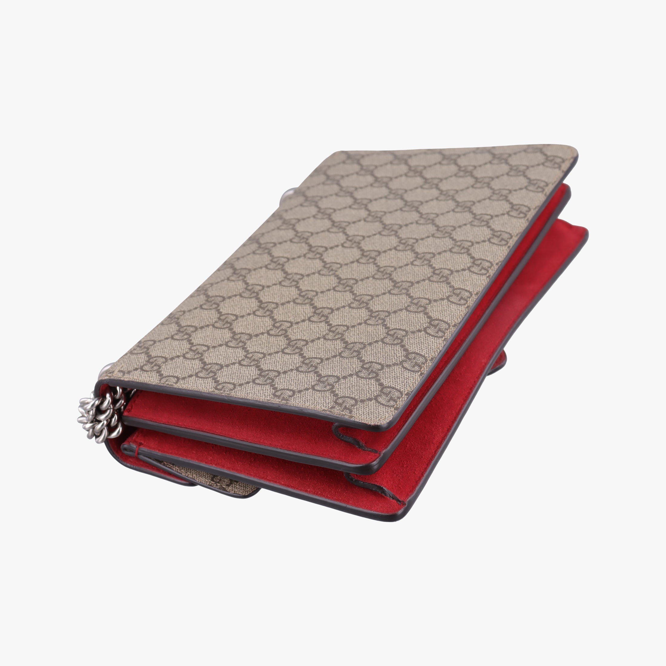 Pre-owned Gucci Dionysus Brown×red PVC coated canvas×suede 400249 shoulderbag | stylenewstar
