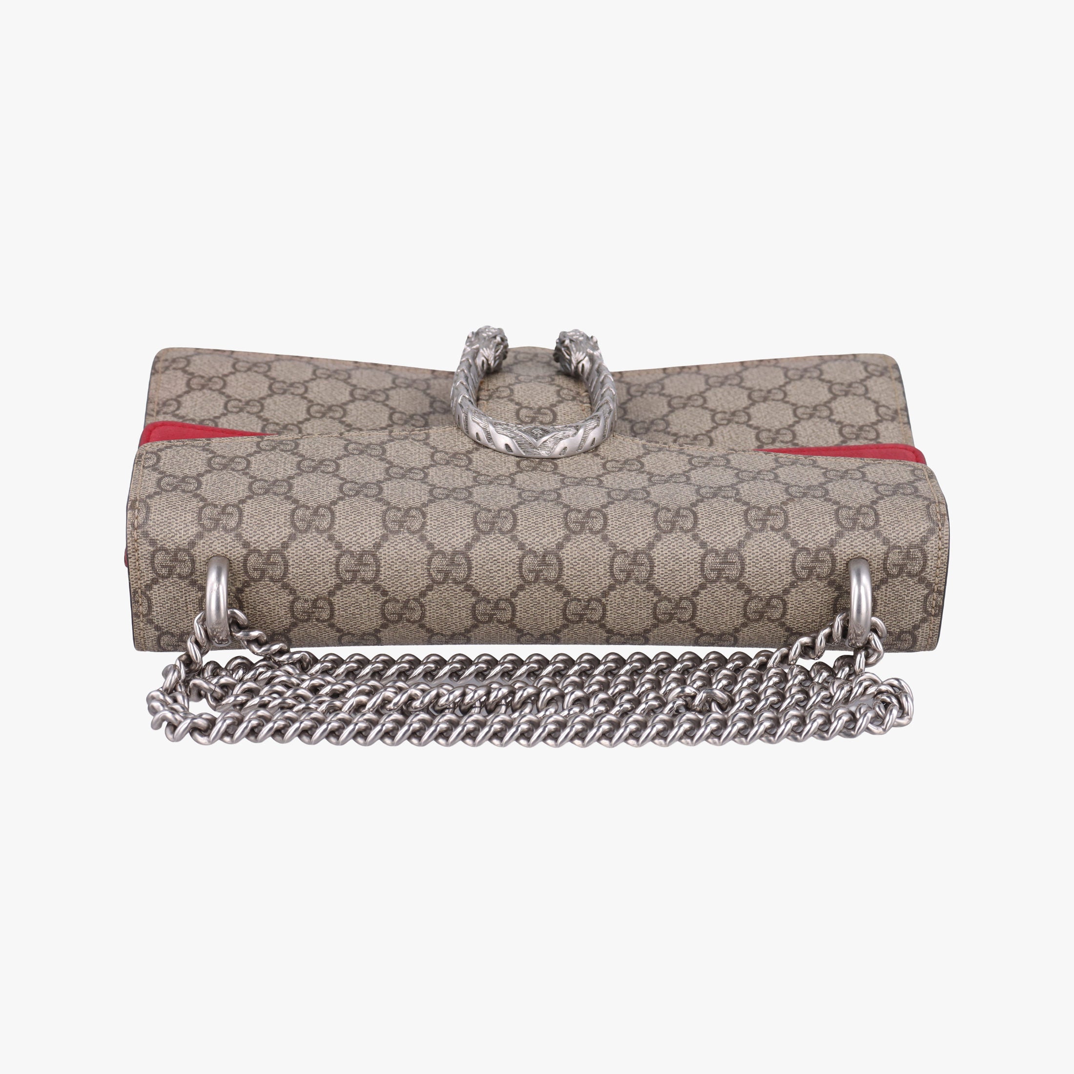 Pre-owned Gucci Dionysus Brown×red PVC coated canvas×suede 400249 shoulderbag | stylenewstar