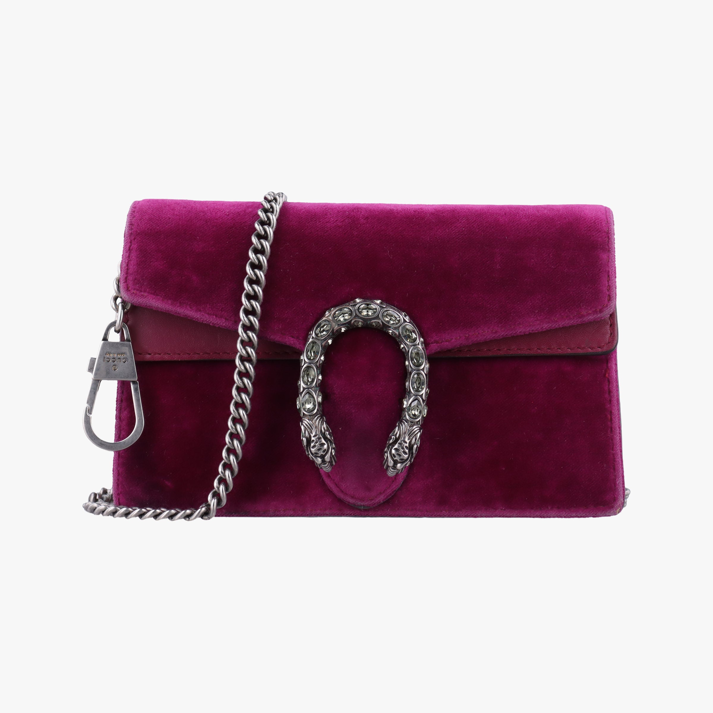 Pre-owned Gucci Dionysus Purple velour 476432 shoulderbag | stylenewstar