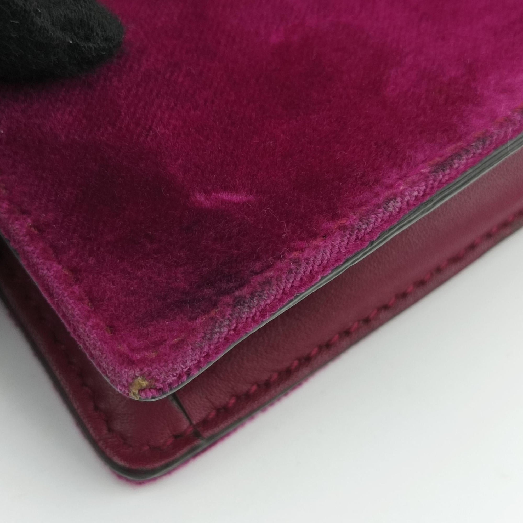 Pre-owned Gucci Dionysus Purple velour 476432 shoulderbag | stylenewstar