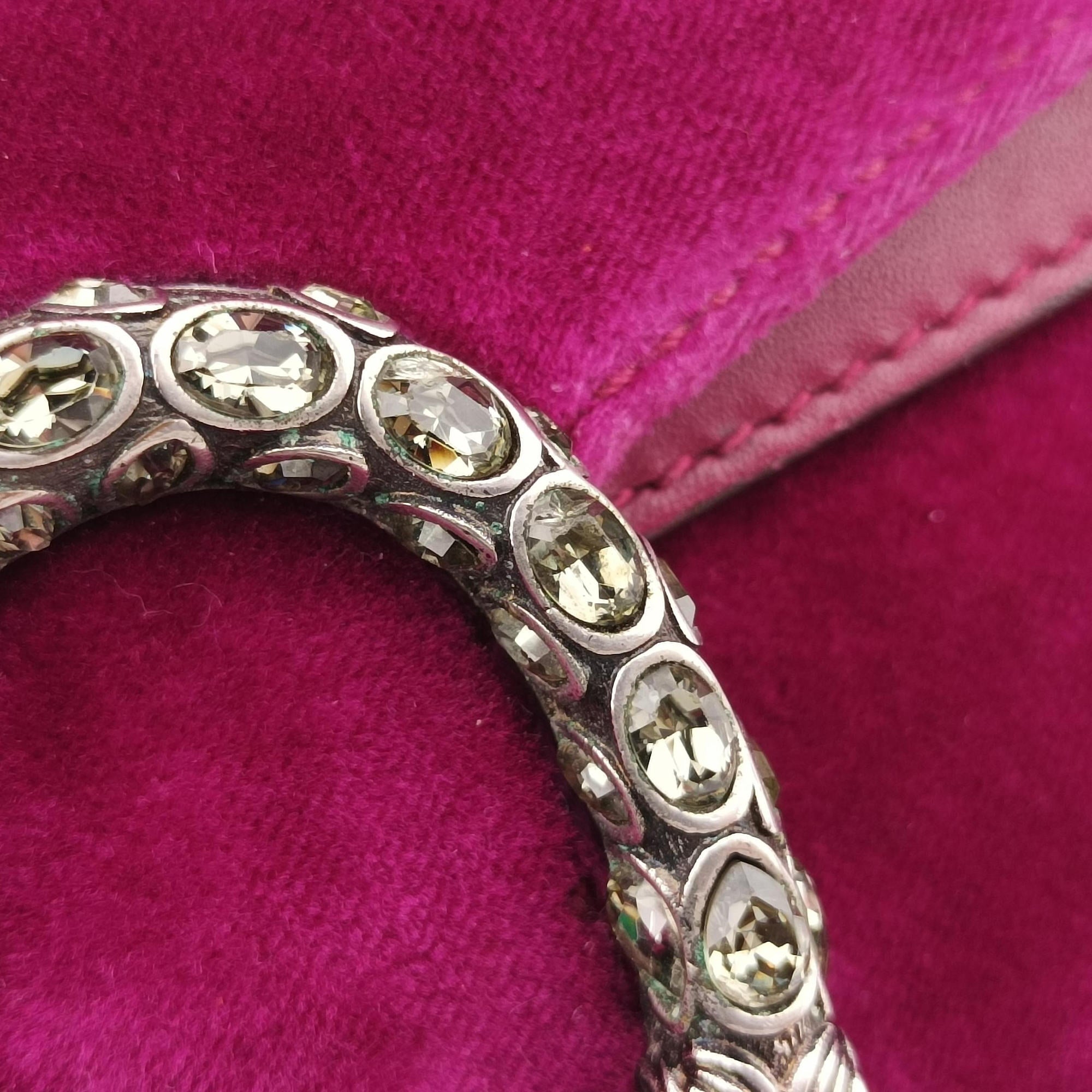 Pre-owned Gucci Dionysus Purple velour 476432 shoulderbag | stylenewstar