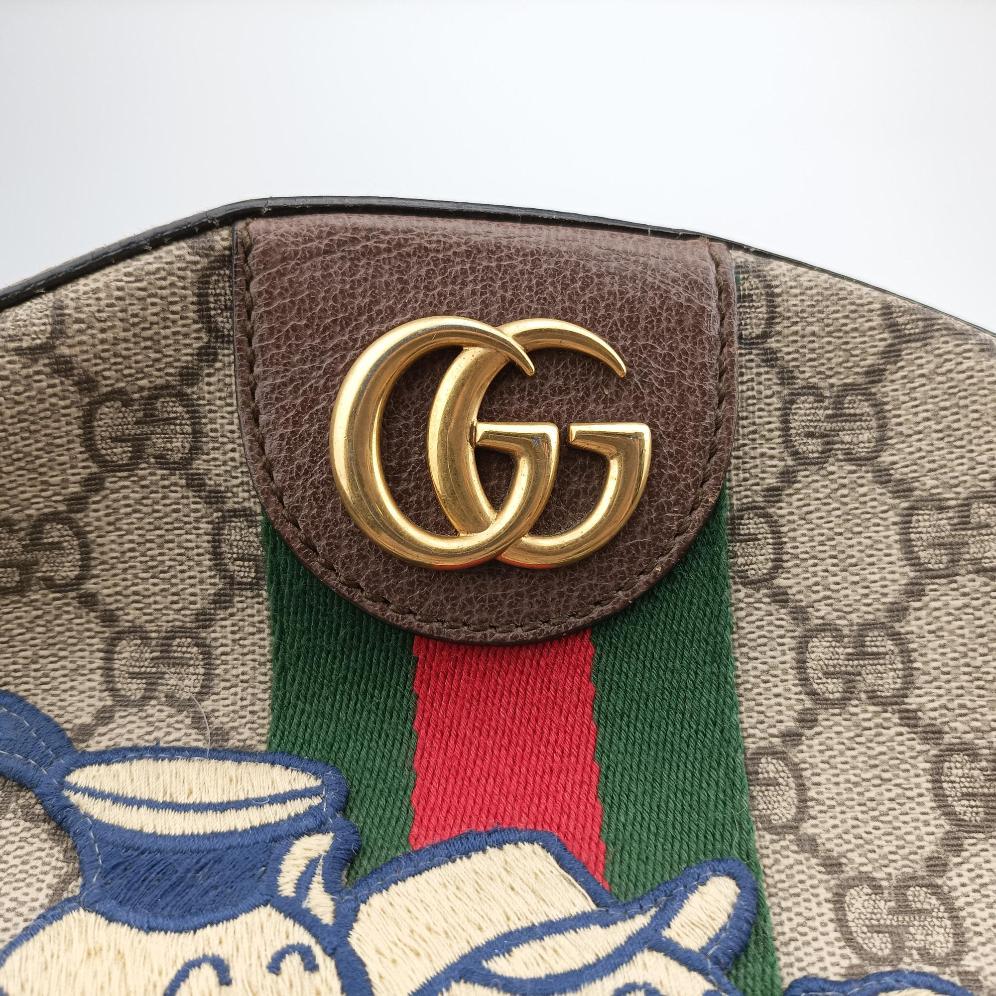 Pre-owned Gucci ophidia The Three Little Pigs Brown×Multicolour PVC coated canvas 552884 backpack/rucksack | stylenewstar