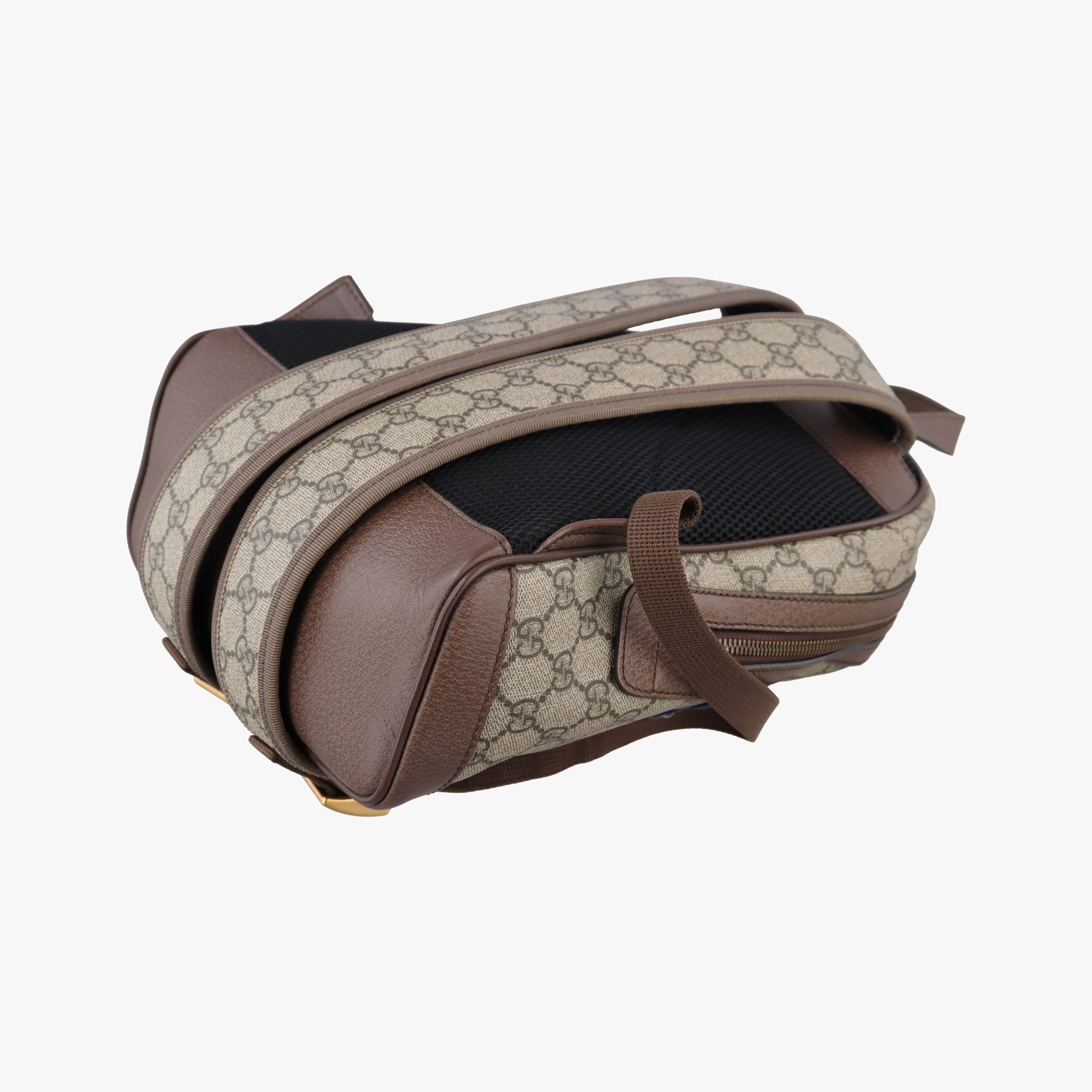 Pre-owned Gucci ophidia The Three Little Pigs Brown×Multicolour PVC coated canvas 552884 backpack/rucksack | stylenewstar