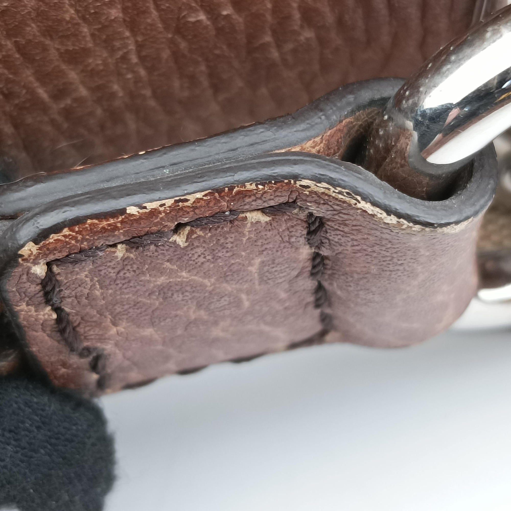 Pre-owned Gucci Medium Bamboo Brown canvas×leather 232959 handbag | stylenewstar