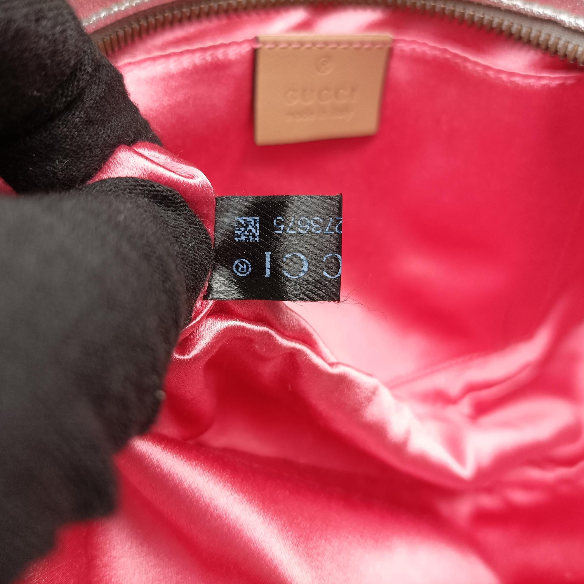 Pre-owned Gucci GG Marmont Silver Leather 447632 shoulderbag | stylenewstar