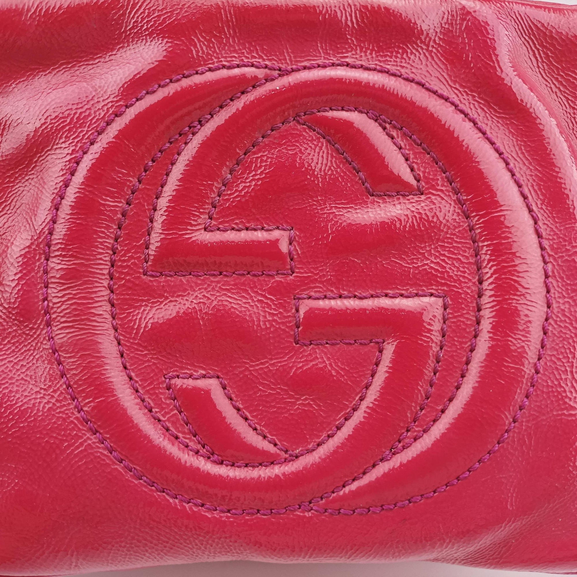 Pre-owned Gucci Soho Rose Patent Leather 308364 shoulderbag | stylenewstar