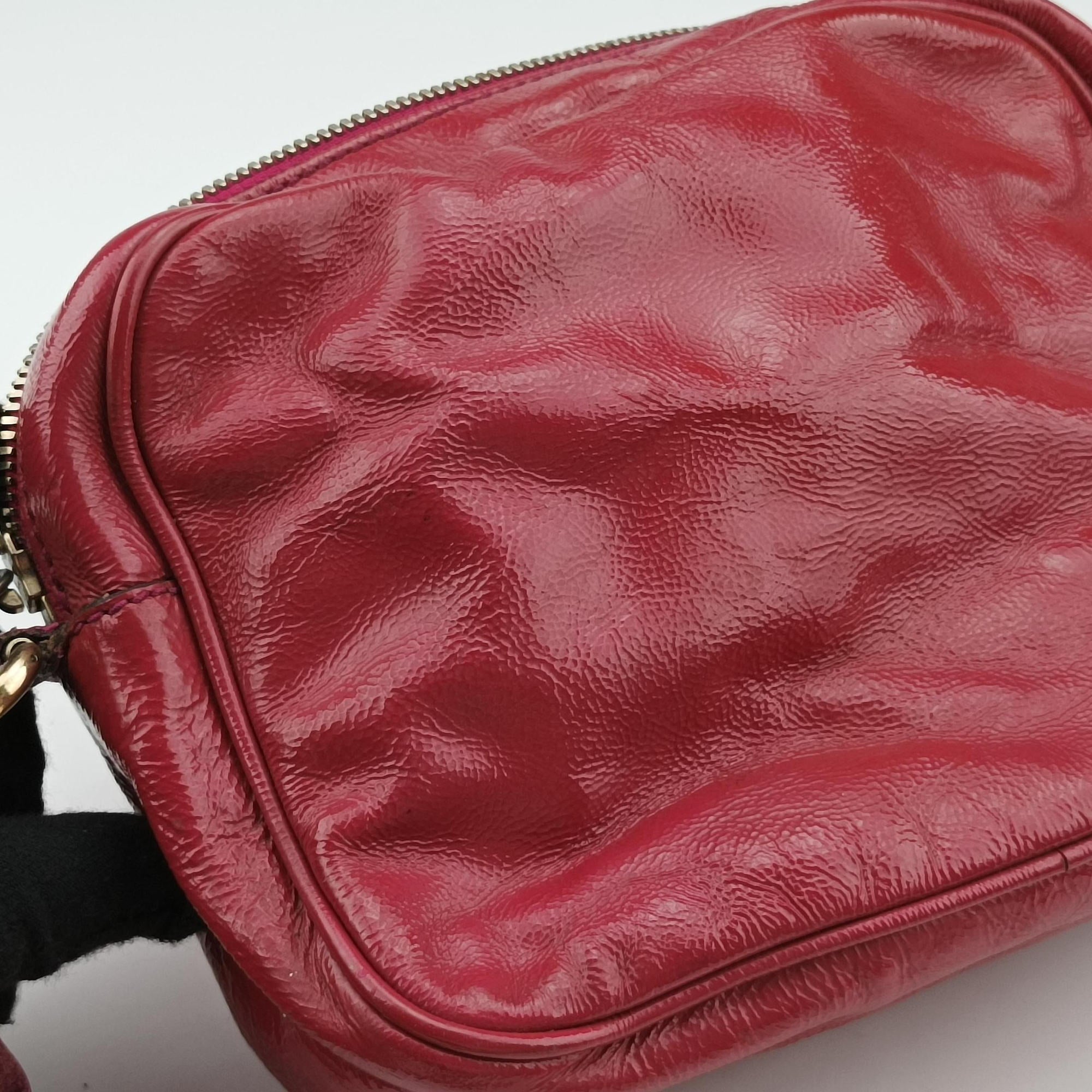 Pre-owned Gucci Soho Rose Patent Leather 308364 shoulderbag | stylenewstar