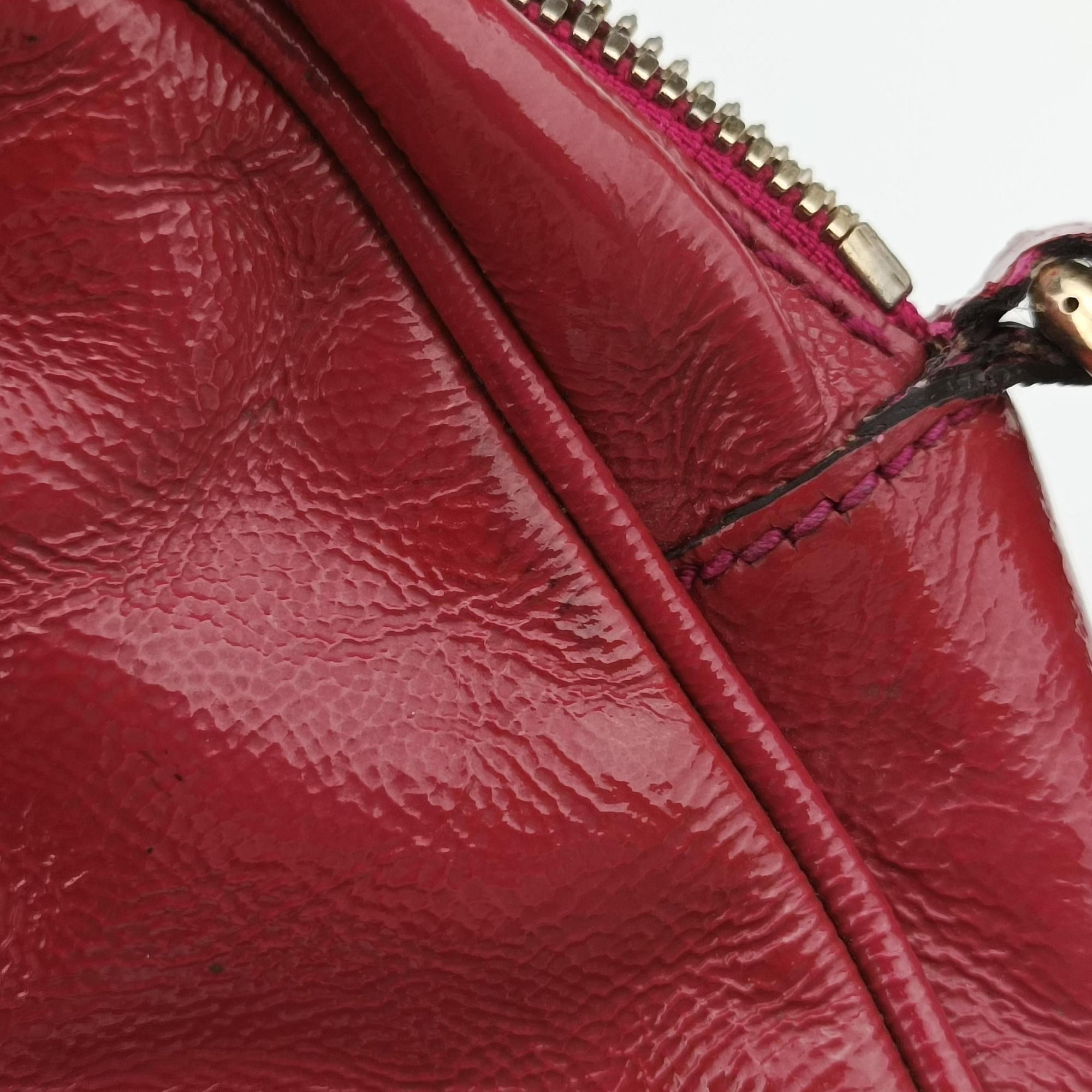 Pre-owned Gucci Soho Rose Patent Leather 308364 shoulderbag | stylenewstar
