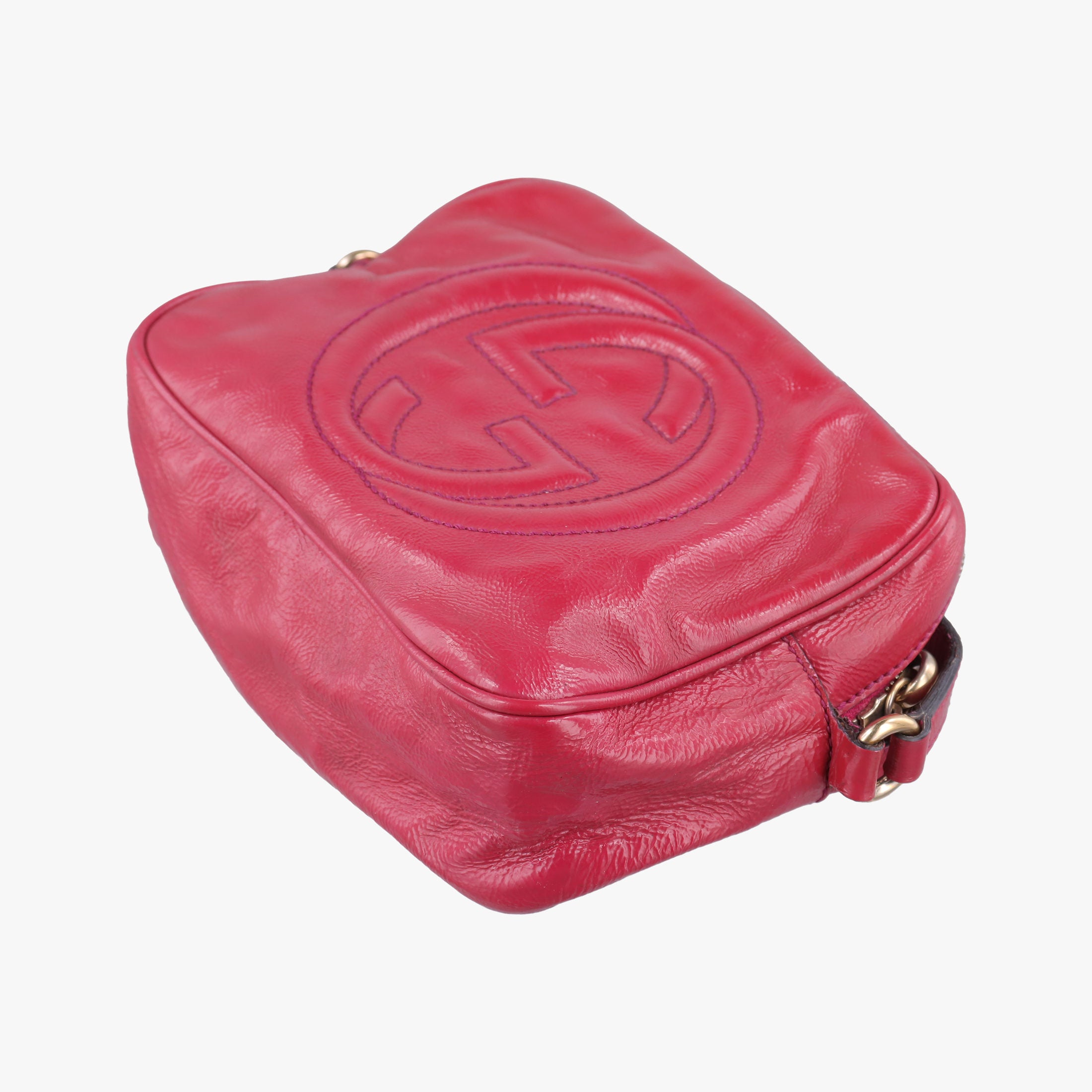 Pre-owned Gucci Soho Rose Patent Leather 308364 shoulderbag | stylenewstar