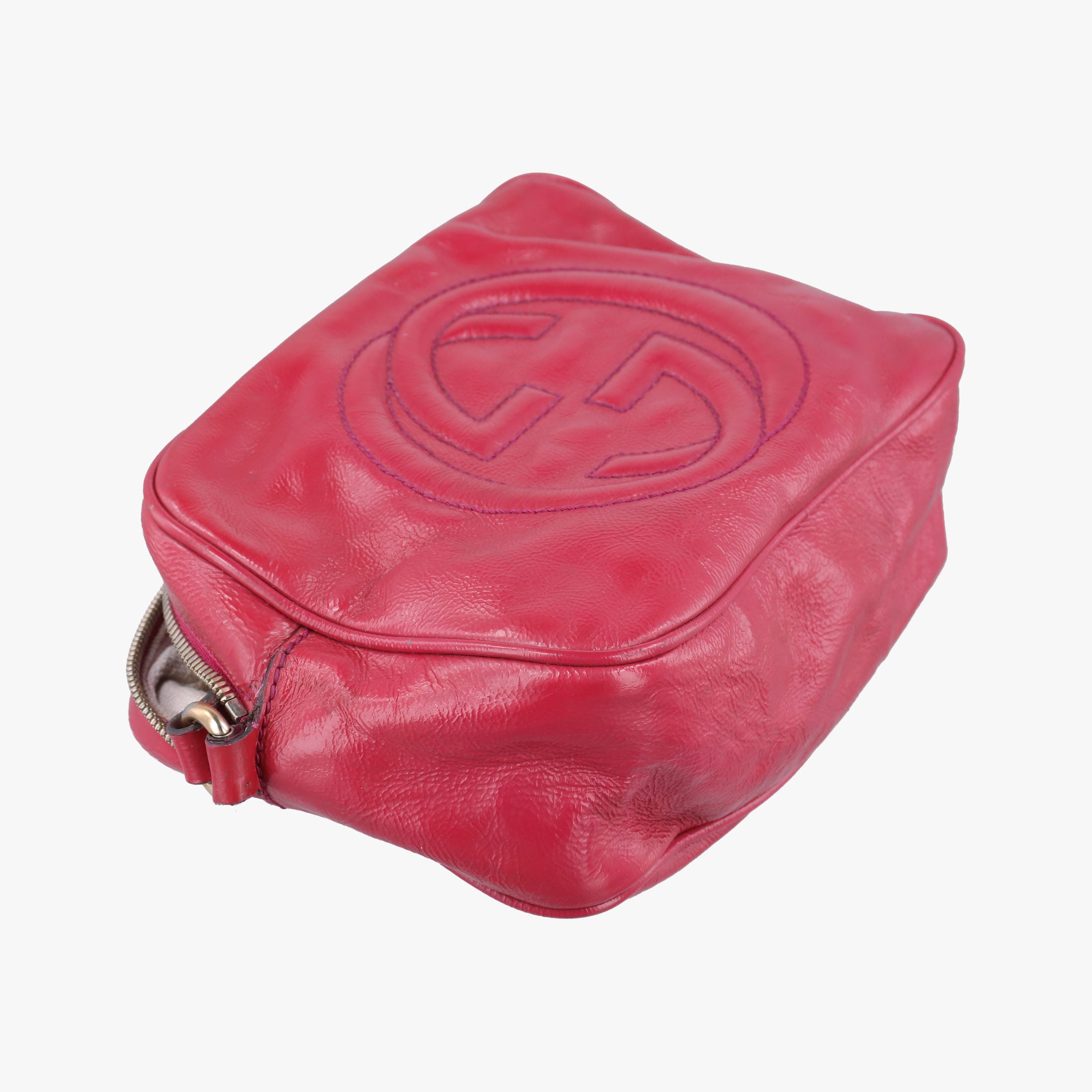 Pre-owned Gucci Soho Rose Patent Leather 308364 shoulderbag | stylenewstar