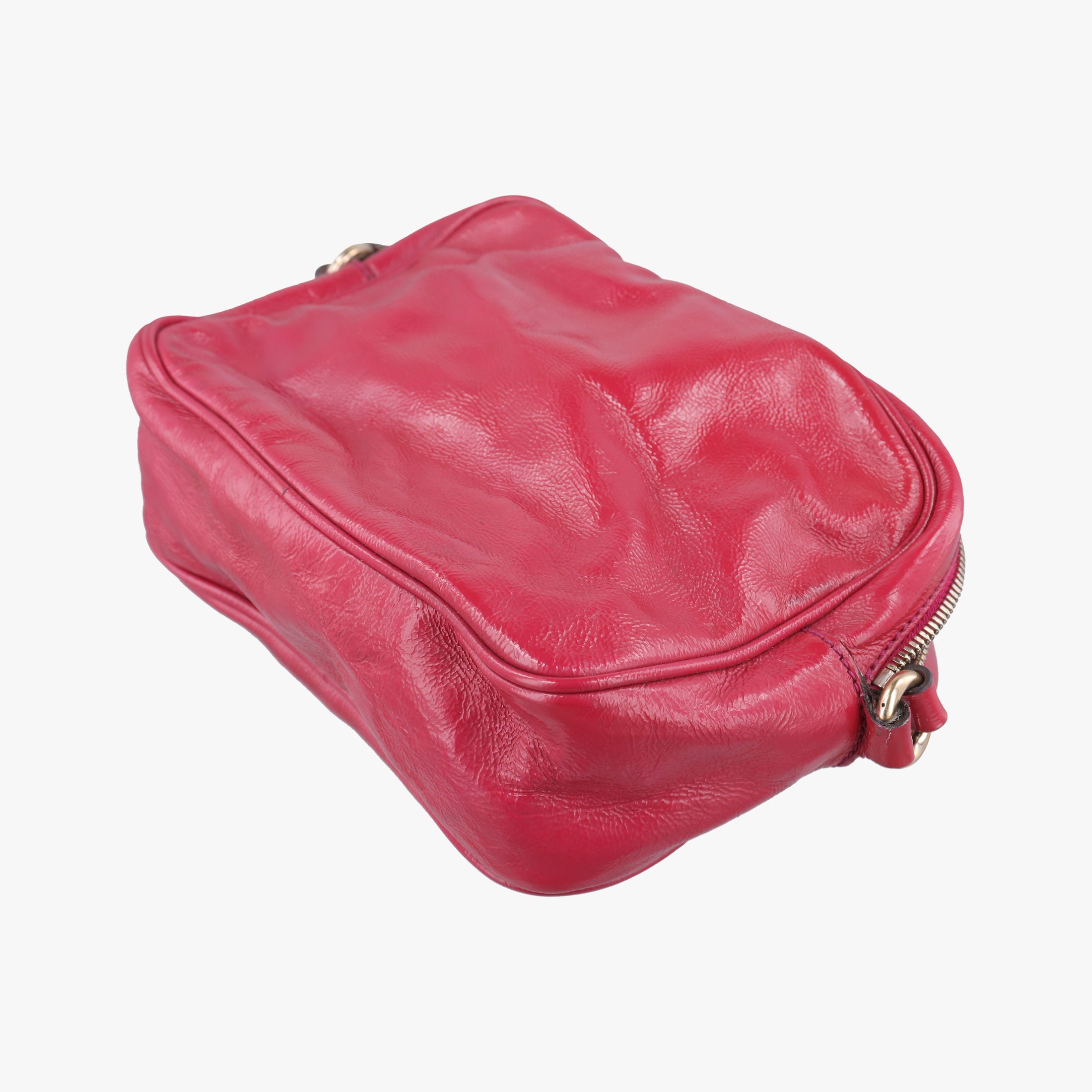Pre-owned Gucci Soho Rose Patent Leather 308364 shoulderbag | stylenewstar
