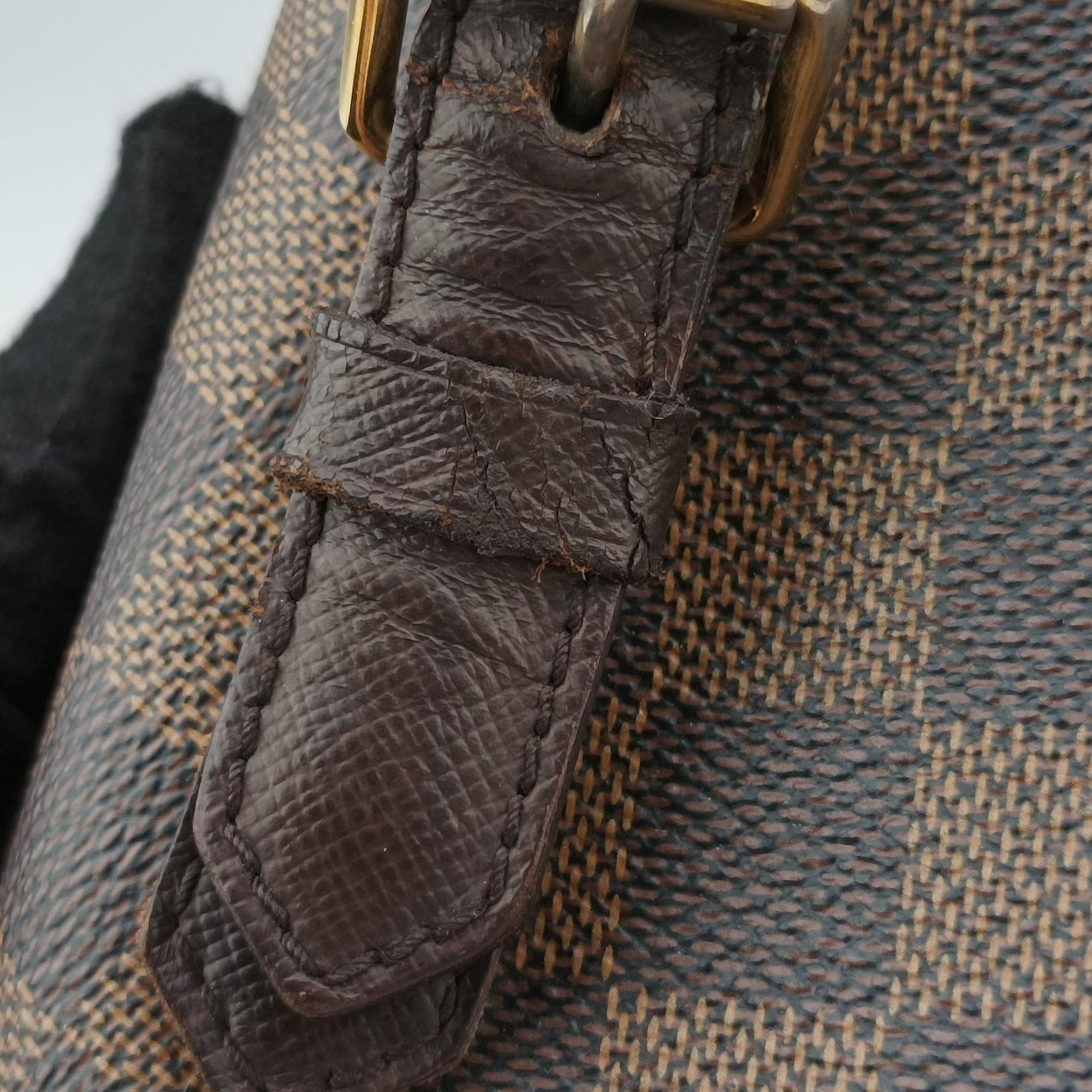 Pre-owned Louis Vuitton BELEM MM EBENE Damier Canvas N51174 handbag | stylenewstar