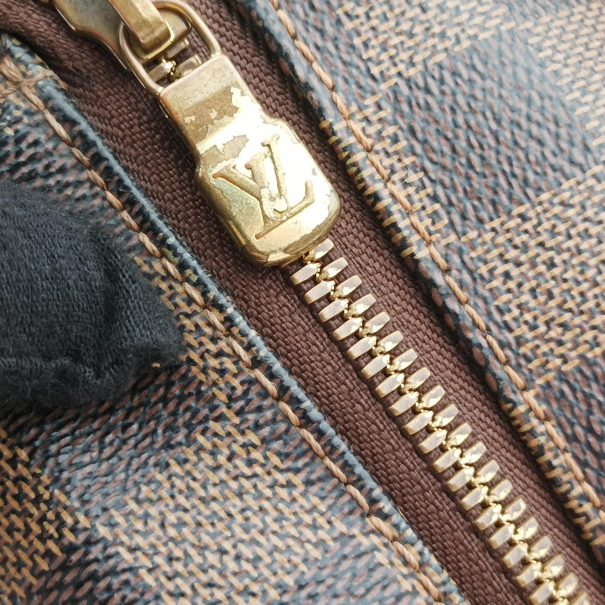 Pre-owned Louis Vuitton BELEM MM EBENE Damier Canvas N51174 handbag | stylenewstar