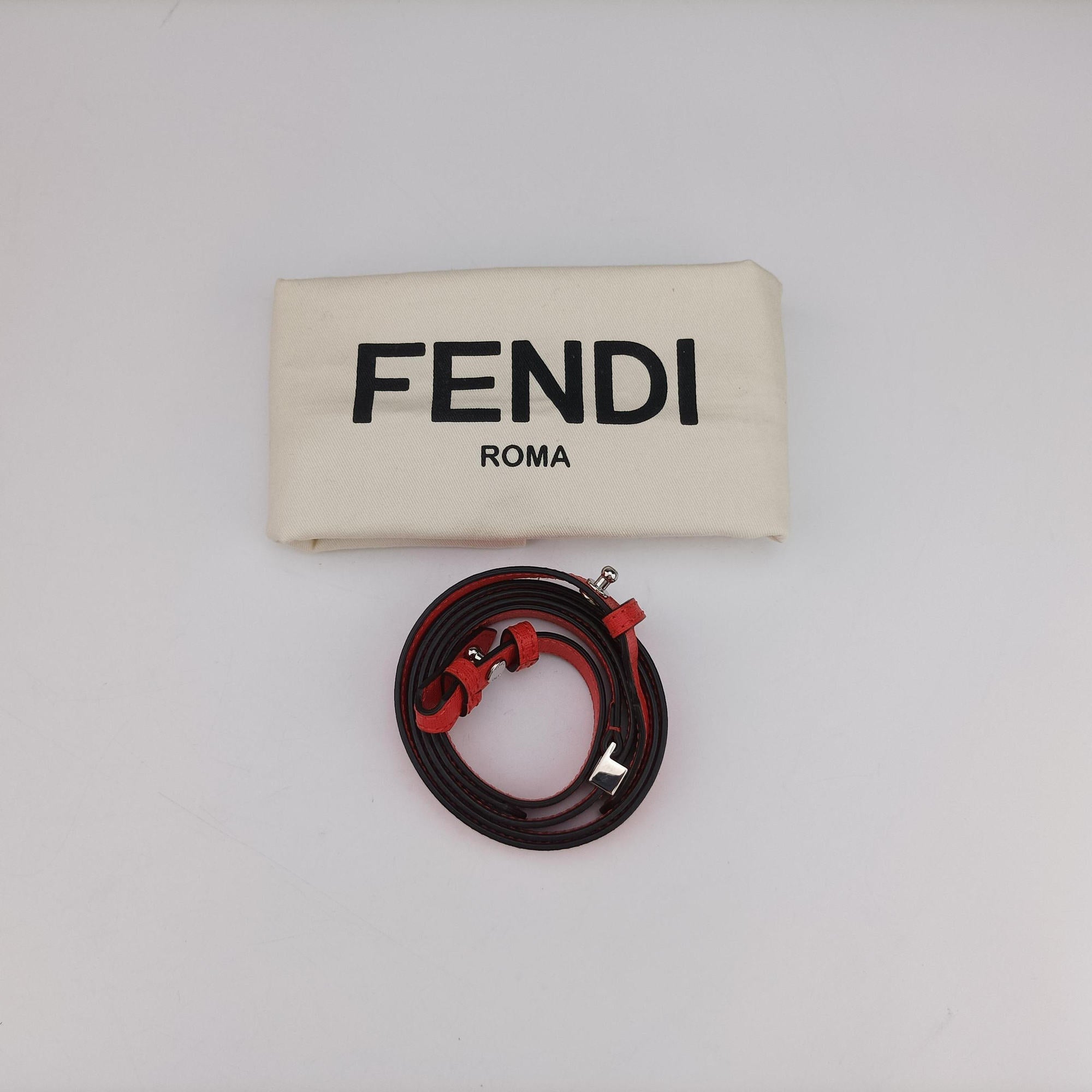 Pre-owned Fendi Petite 2 JOURS Orange Leather 8BH253 shoulderbag | stylenewstar