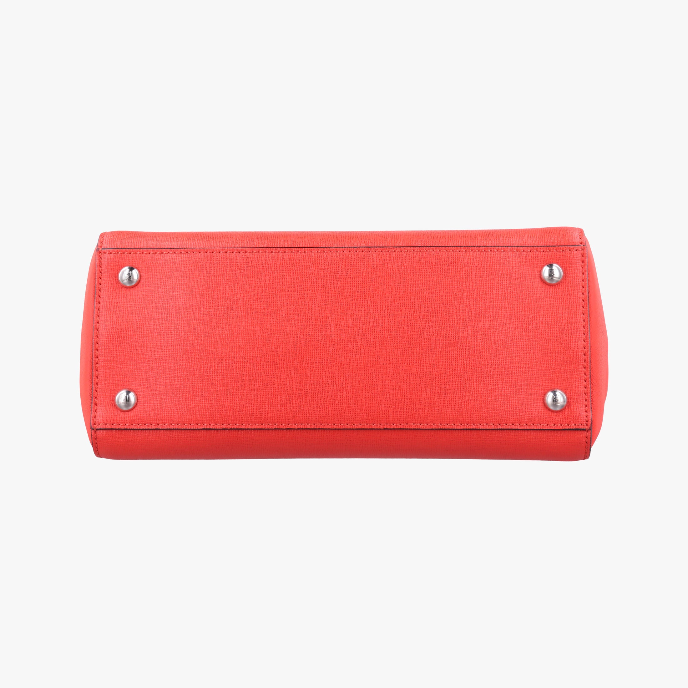 Pre-owned Fendi Petite 2 JOURS Orange Leather 8BH253 shoulderbag | stylenewstar