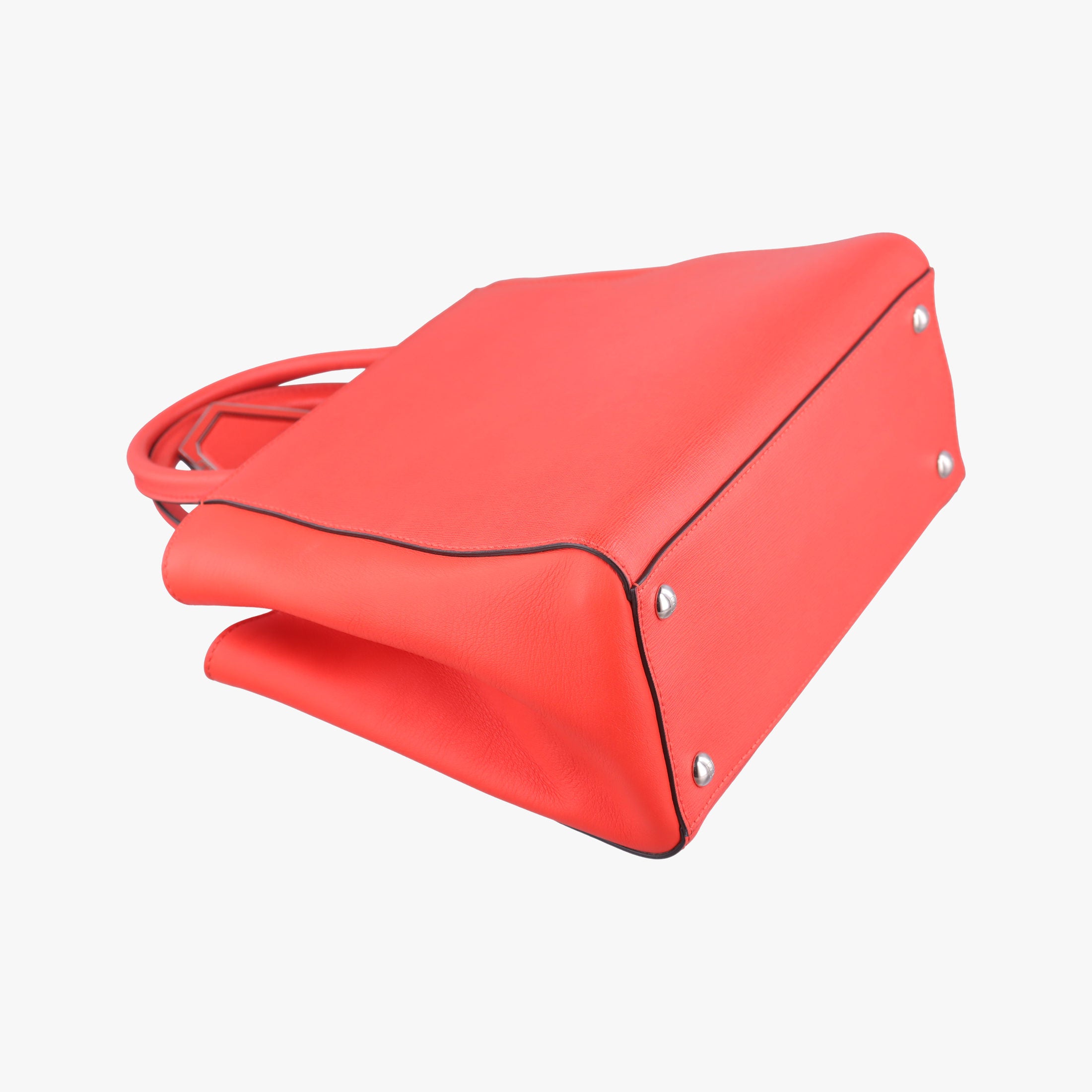 Pre-owned Fendi Petite 2 JOURS Orange Leather 8BH253 shoulderbag | stylenewstar