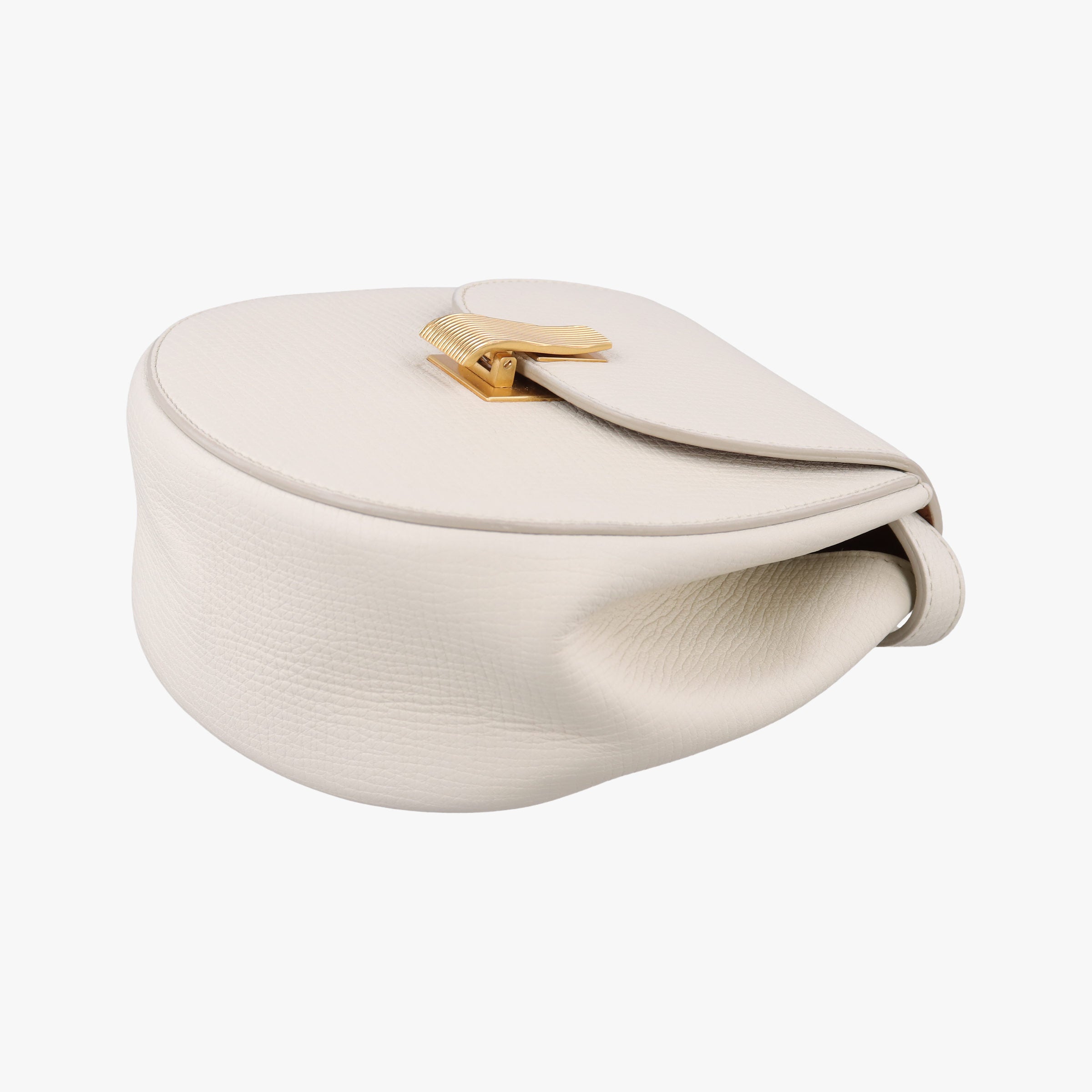Pre-owned Bottega Veneta Palmelato White Leather  shoulderbag | stylenewstar
