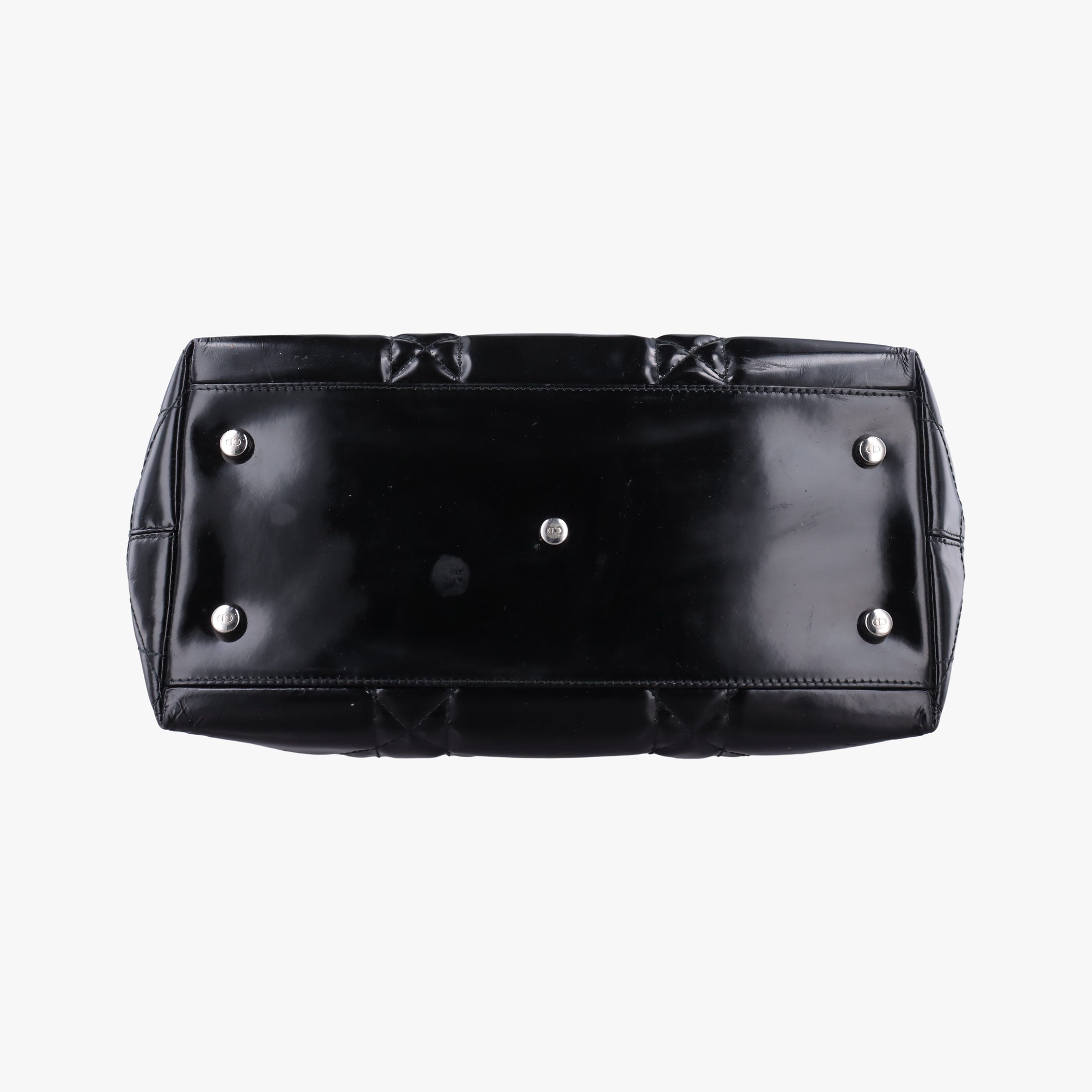 Pre-owned Christian Dior granville Black Enamel  shoulderbag | stylenewstar