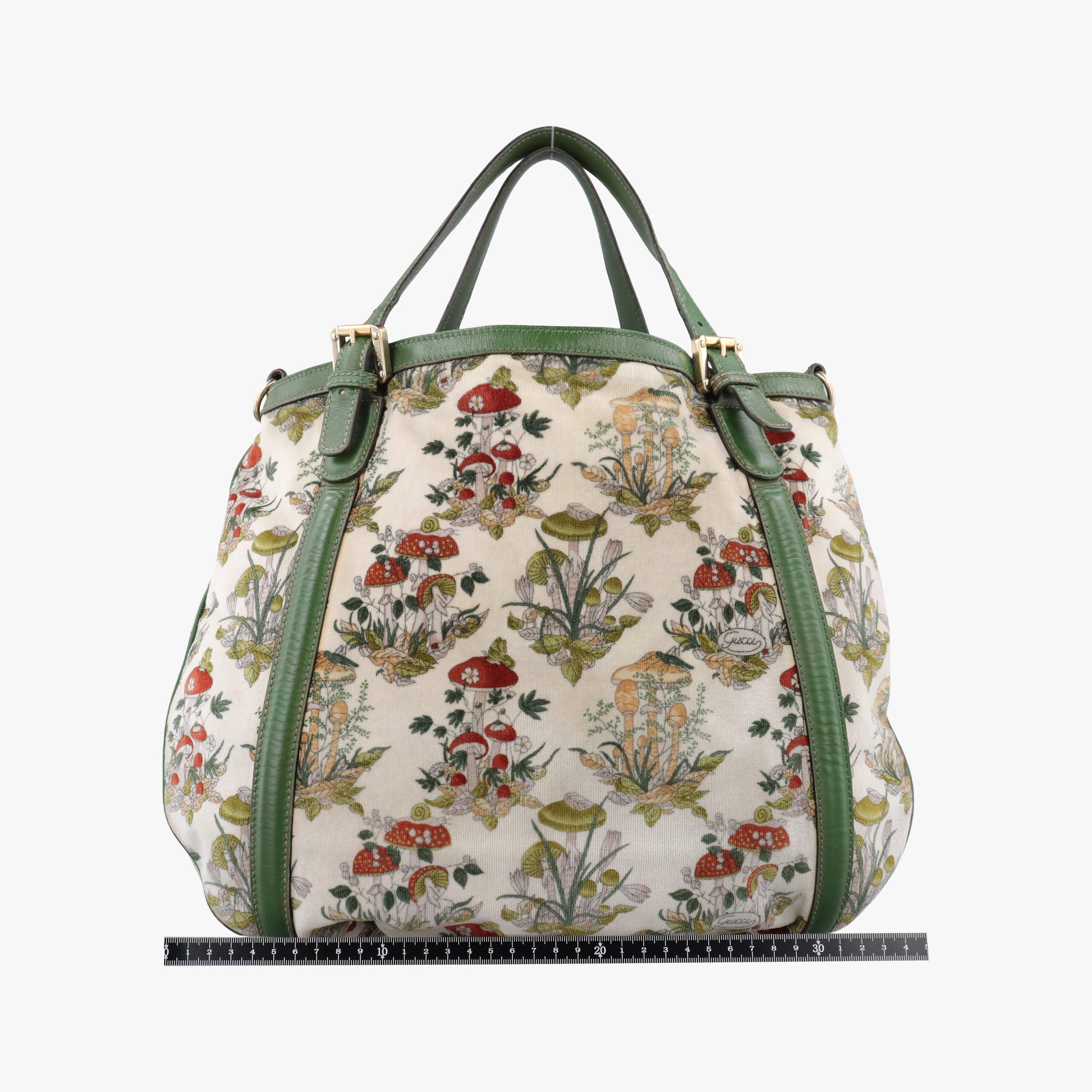 Pre-owned Gucci Interlocking GG Mushroom Flora Multicolour velour 162886 shoulderbag | stylenewstar
