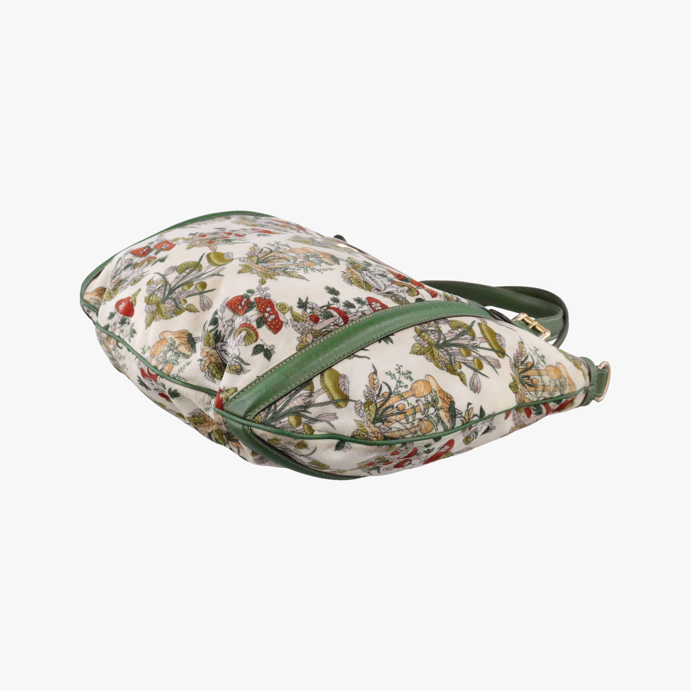 Pre-owned Gucci Interlocking GG Mushroom Flora Multicolour velour 162886 shoulderbag | stylenewstar