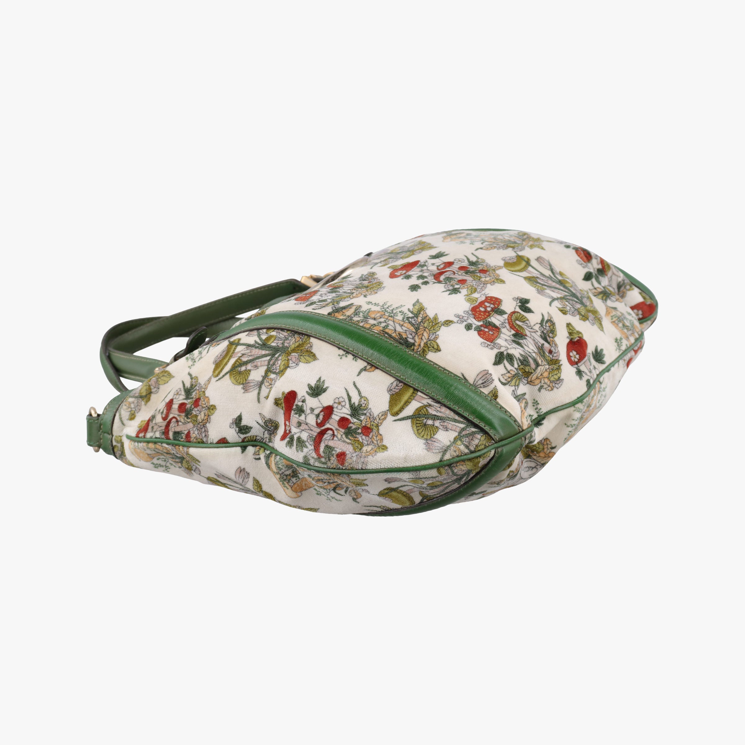 Pre-owned Gucci Interlocking GG Mushroom Flora Multicolour velour 162886 shoulderbag | stylenewstar