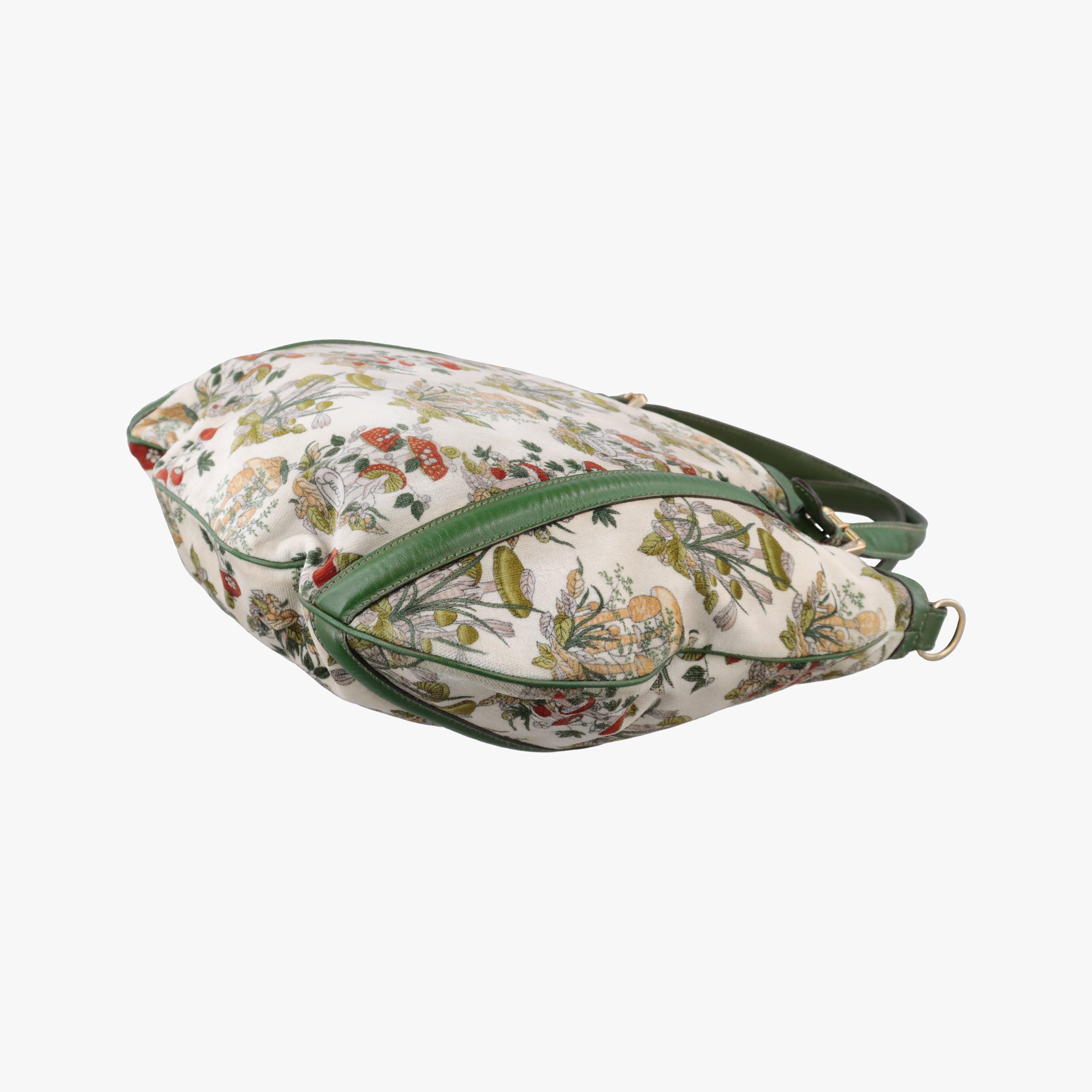 Pre-owned Gucci Interlocking GG Mushroom Flora Multicolour velour 162886 shoulderbag | stylenewstar