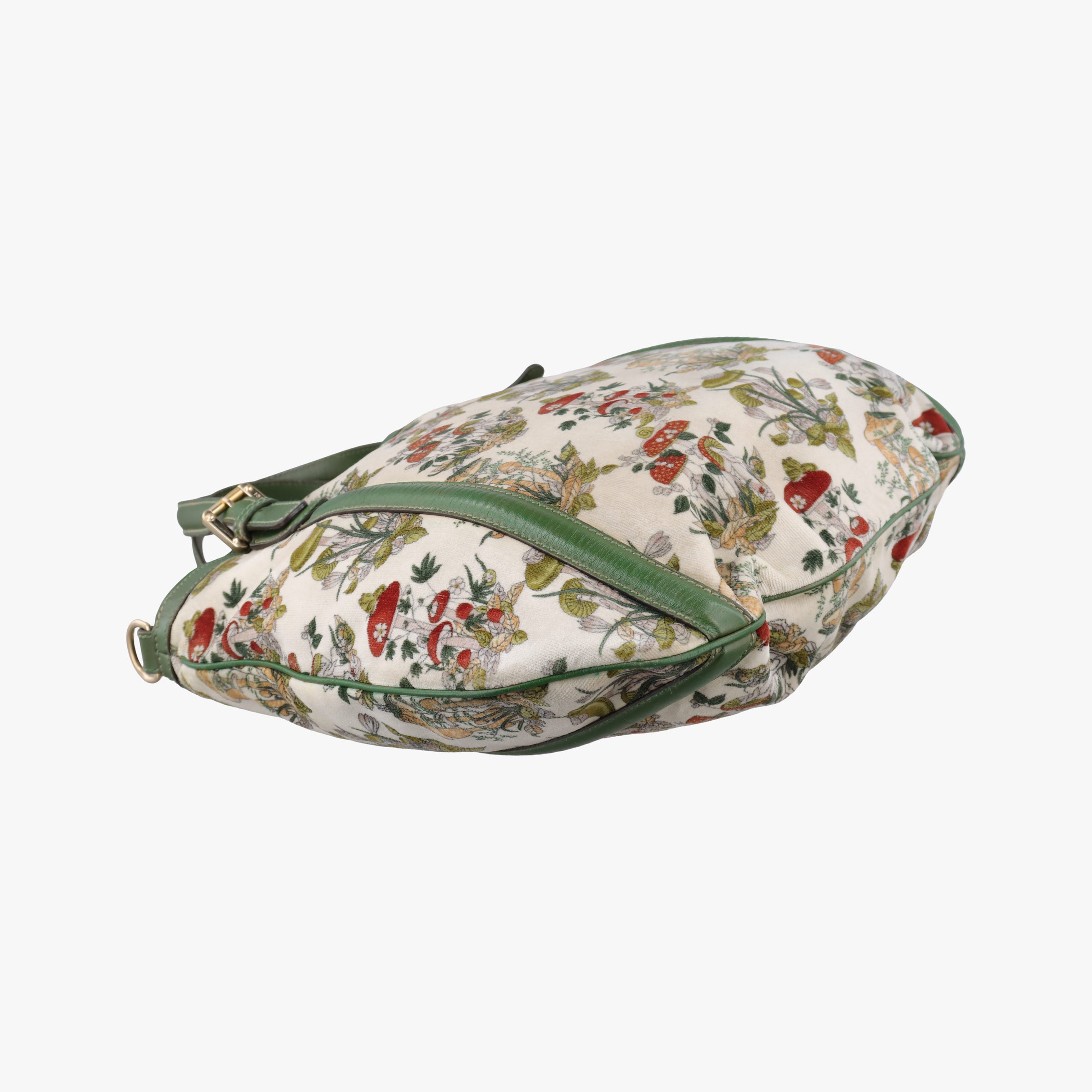 Pre-owned Gucci Interlocking GG Mushroom Flora Multicolour velour 162886 shoulderbag | stylenewstar
