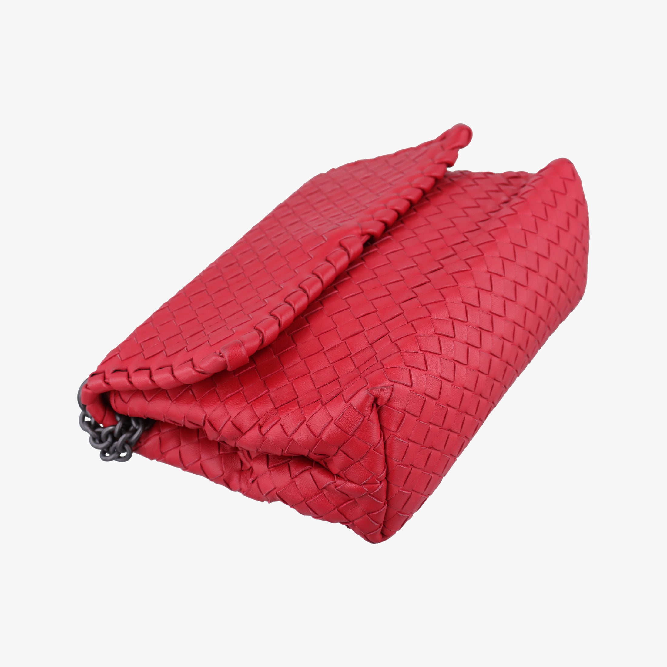 Secondhand Bottega Veneta Intrecciato Olimpia Red lambskin  shoulderbag | stylenewstar