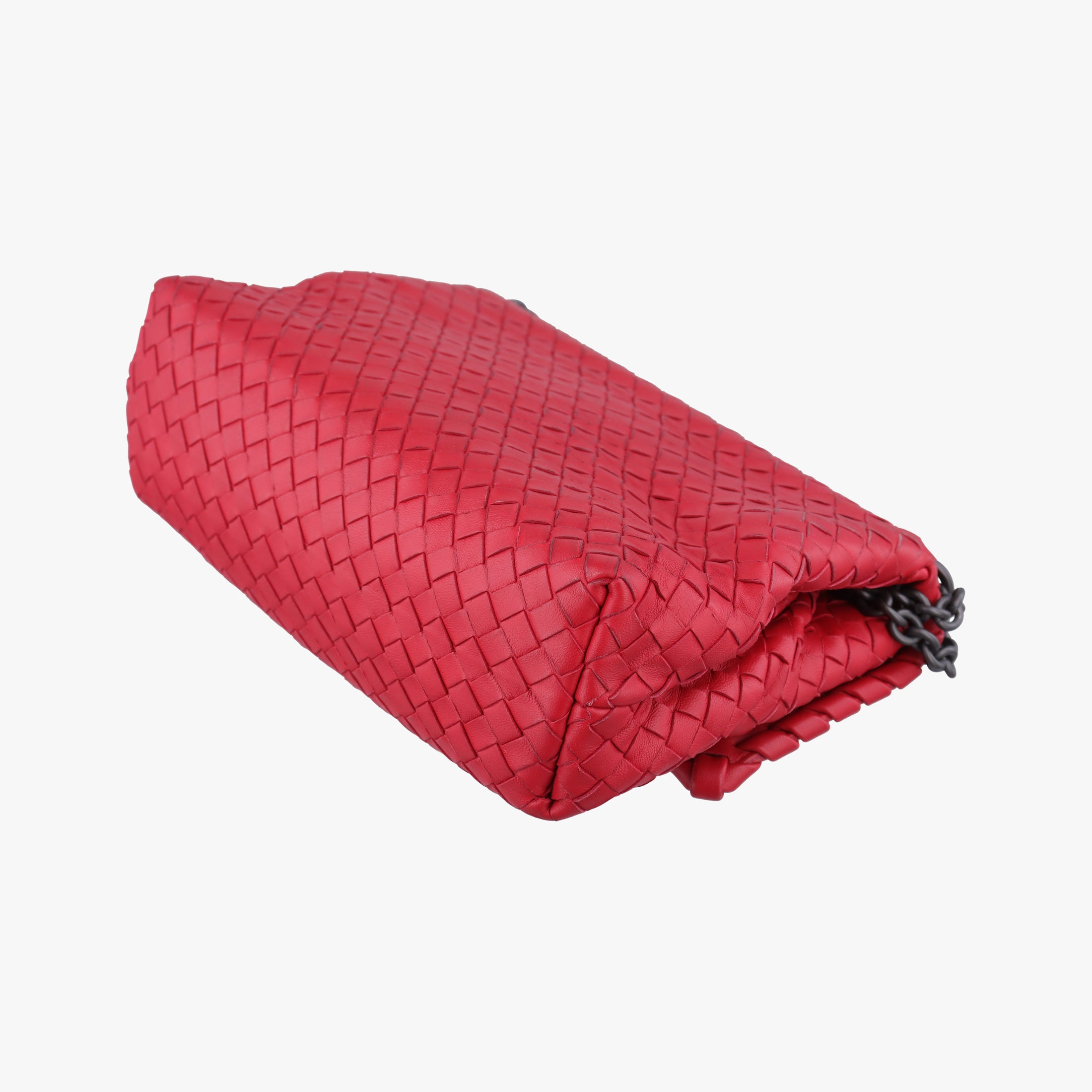 Secondhand Bottega Veneta Intrecciato Olimpia Red lambskin  shoulderbag | stylenewstar