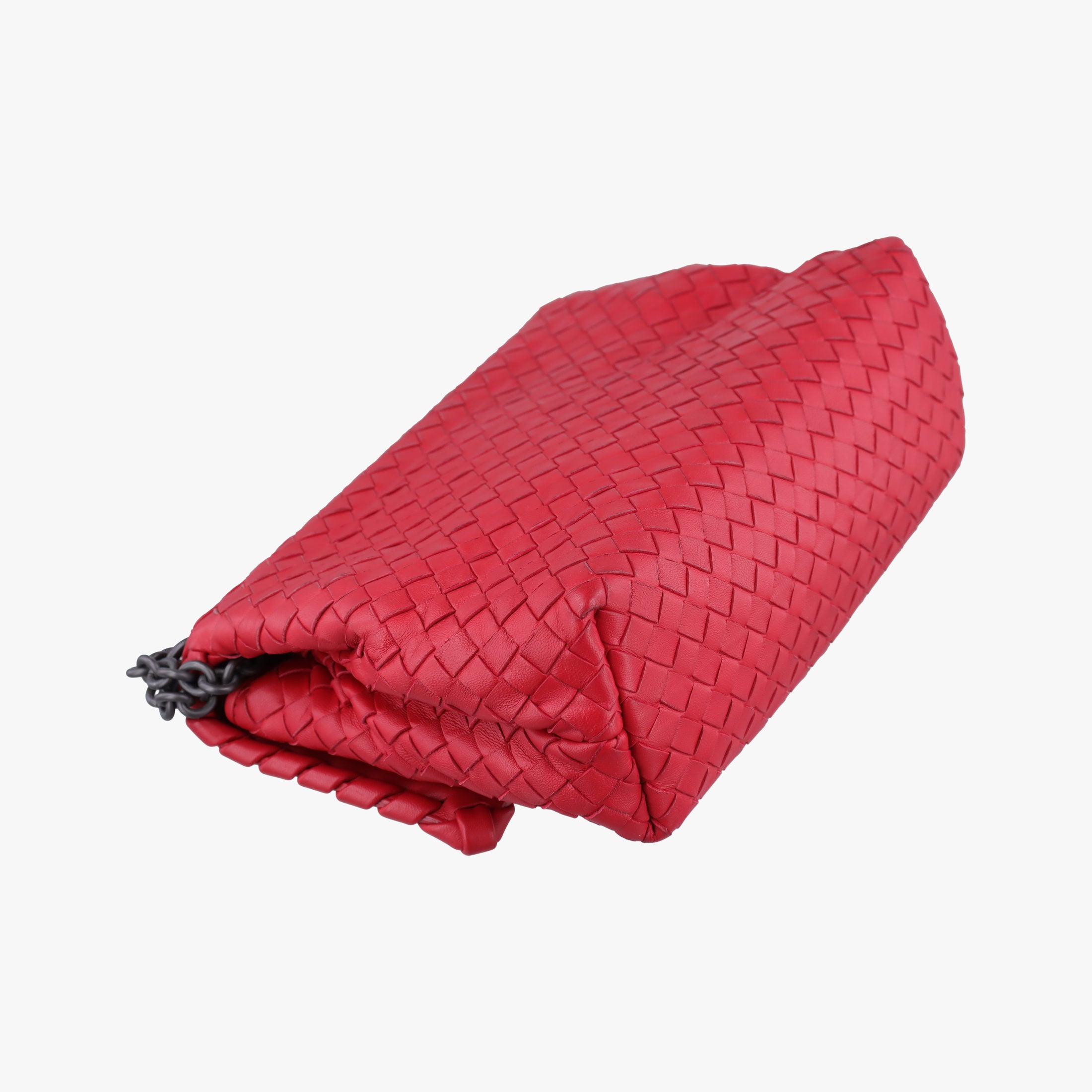 Secondhand Bottega Veneta Intrecciato Olimpia Red lambskin  shoulderbag | stylenewstar