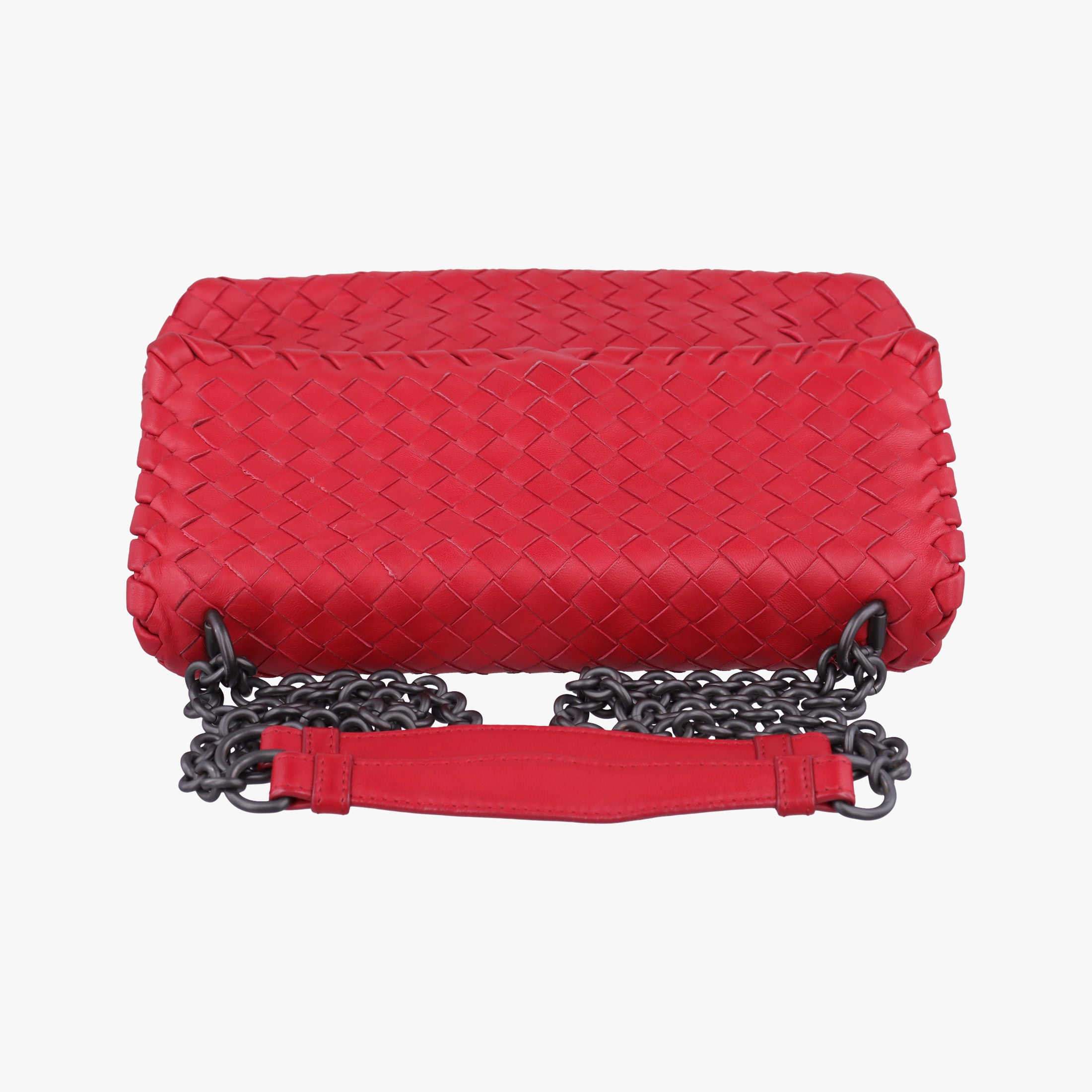 Secondhand Bottega Veneta Intrecciato Olimpia Red lambskin  shoulderbag | stylenewstar