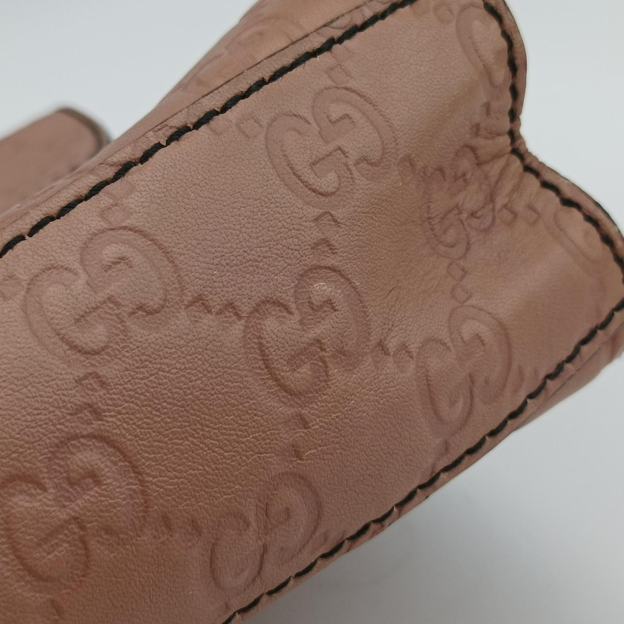Pre-owned Gucci Emily Pink Leather 295402 shoulderbag | stylenewstar