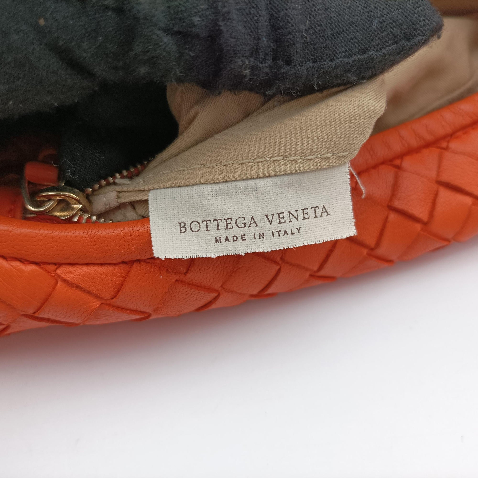 Secondhand Bottega Veneta Intrecciato Orange lambskin  shoulderbag | stylenewstar