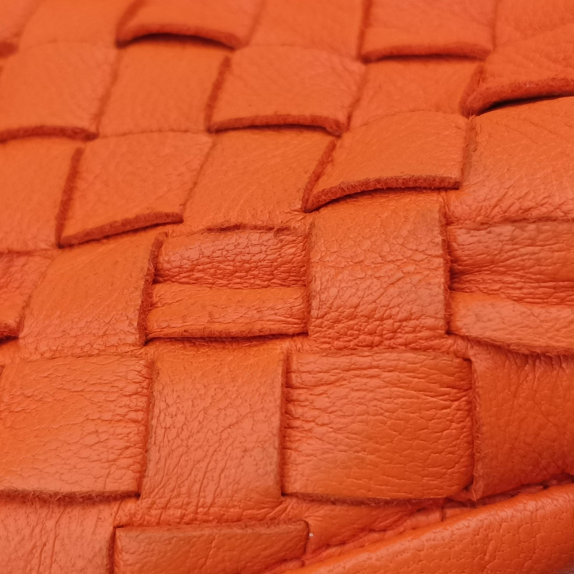 Secondhand Bottega Veneta Intrecciato Orange lambskin  shoulderbag | stylenewstar