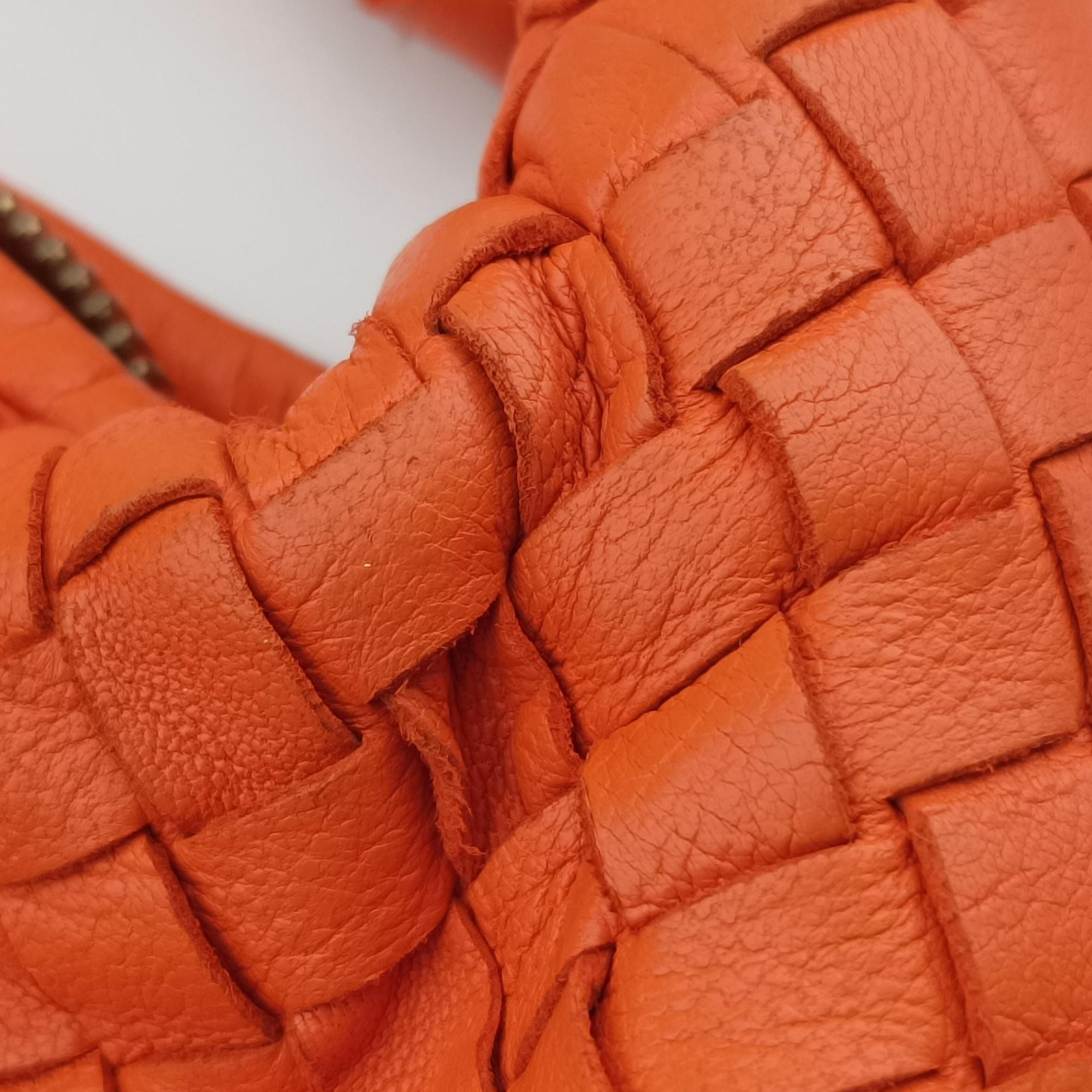 Secondhand Bottega Veneta Intrecciato Orange lambskin  shoulderbag | stylenewstar