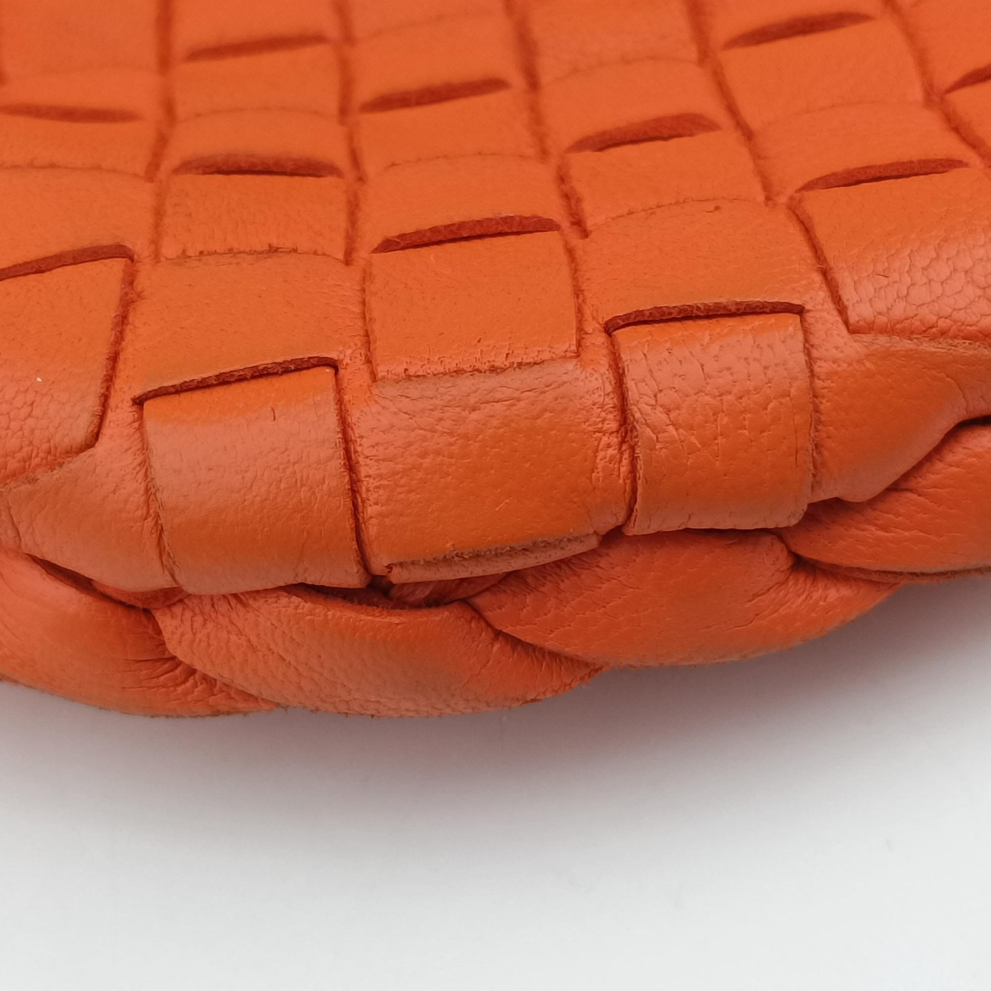 Secondhand Bottega Veneta Intrecciato Orange lambskin  shoulderbag | stylenewstar