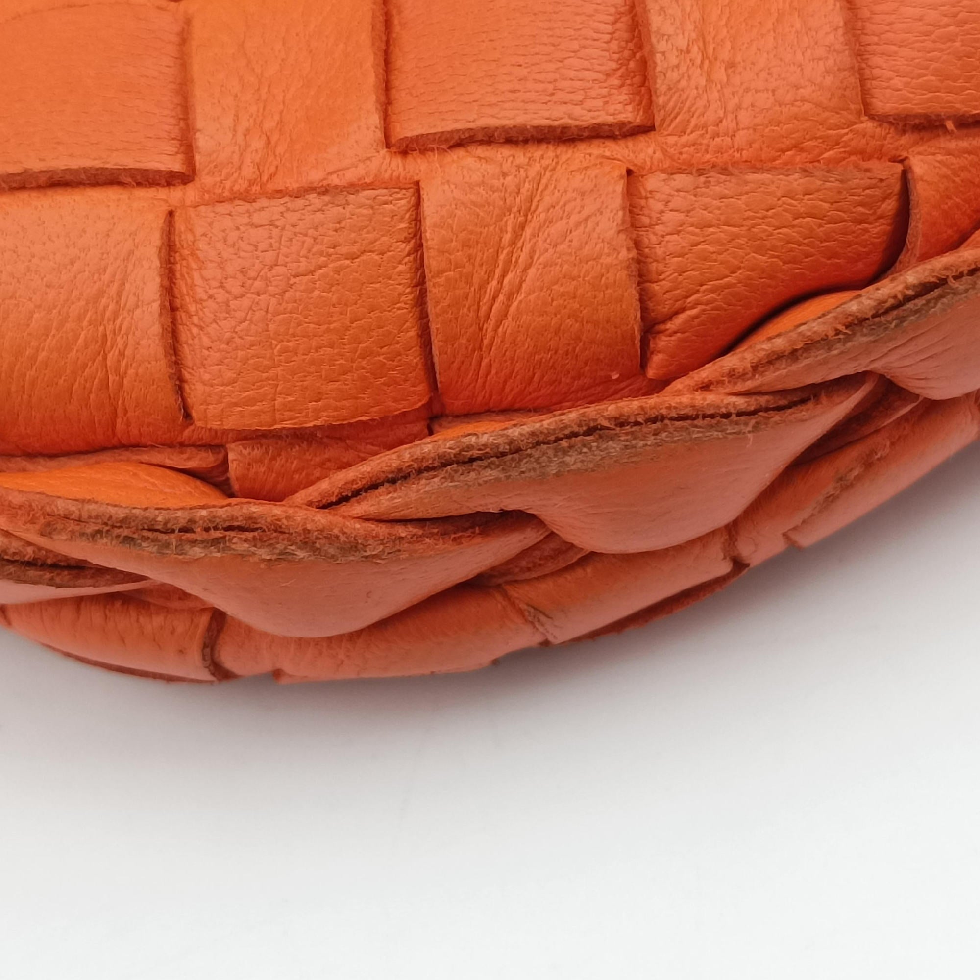 Secondhand Bottega Veneta Intrecciato Orange lambskin  shoulderbag | stylenewstar