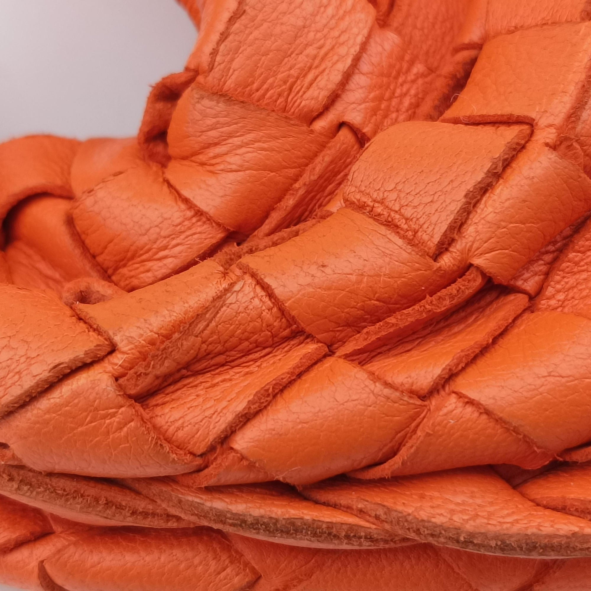 Secondhand Bottega Veneta Intrecciato Orange lambskin  shoulderbag | stylenewstar