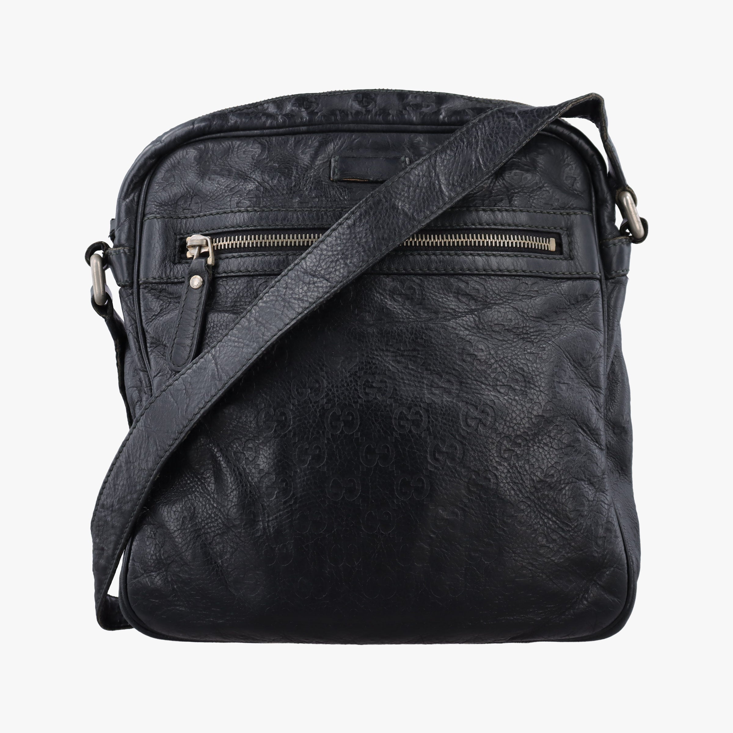 Pre-owned Gucci GG Imprime Messenger Black Leather 201448 shoulderbag | stylenewstar
