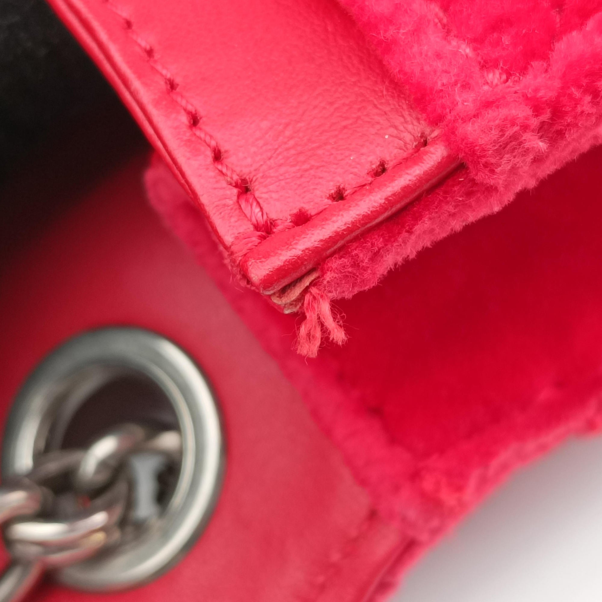 Vintage Ferragamo Gancino Red velour  shoulderbag | stylenewstar