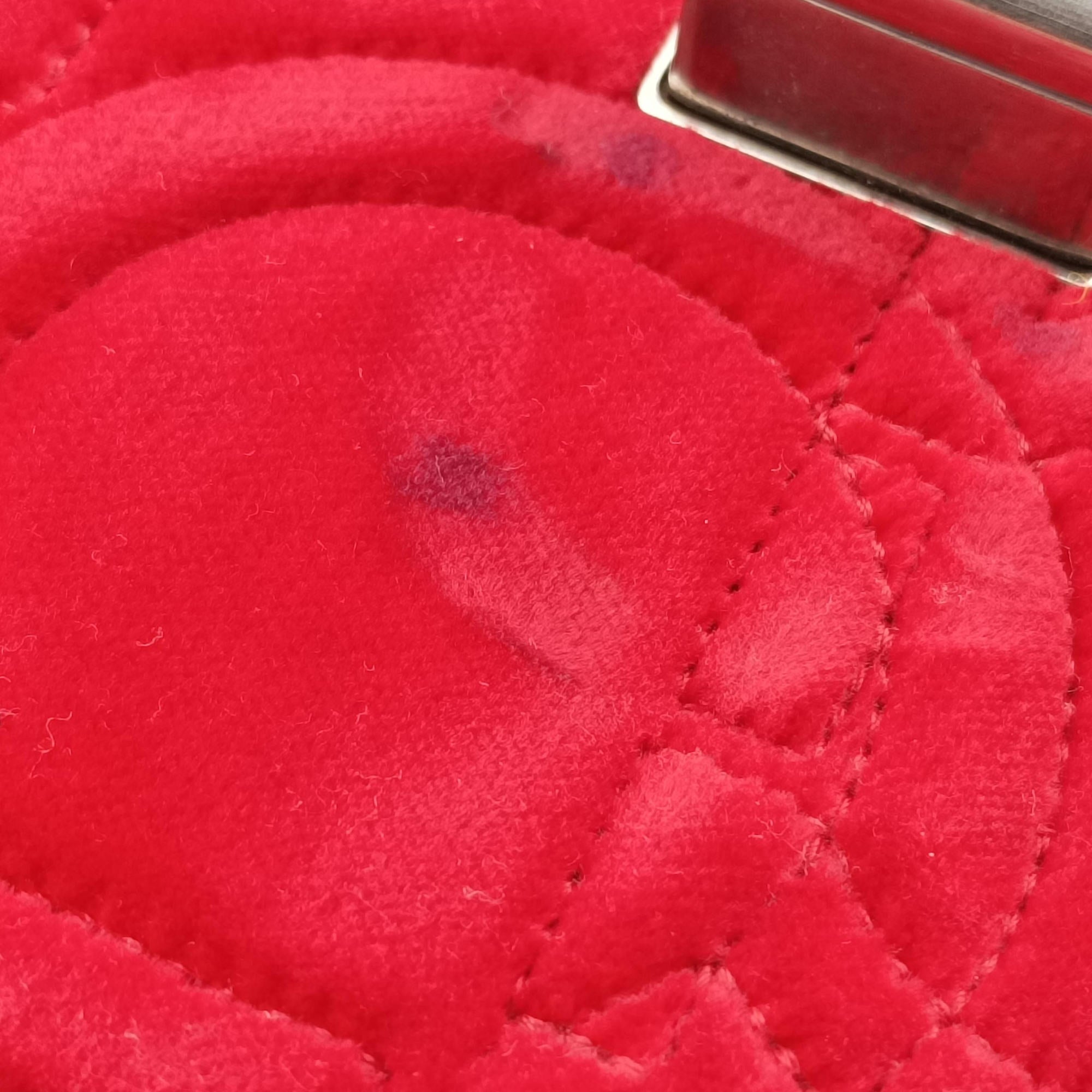 Vintage Ferragamo Gancino Red velour  shoulderbag | stylenewstar