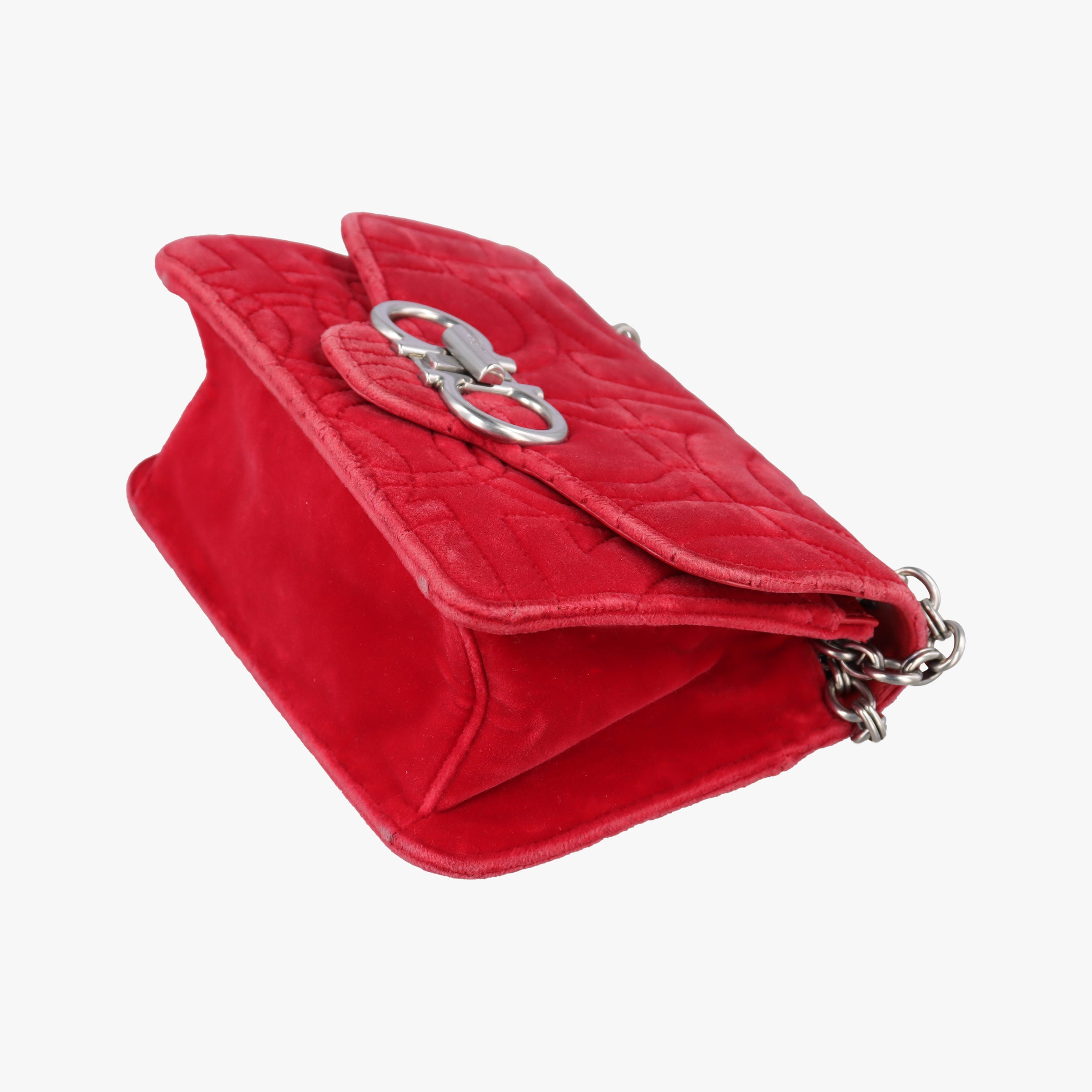 Vintage Ferragamo Gancino Red velour  shoulderbag | stylenewstar