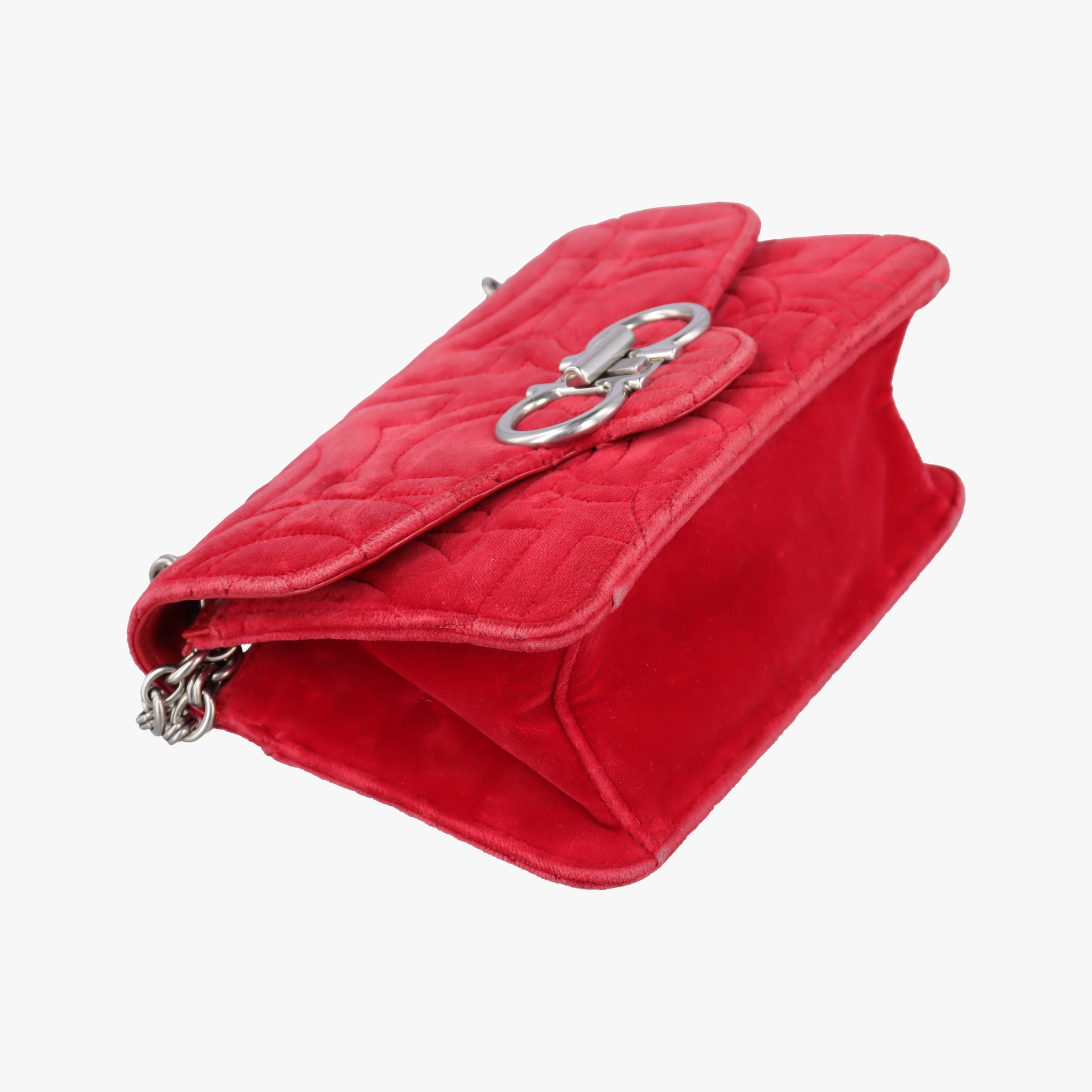 Vintage Ferragamo Gancino Red velour  shoulderbag | stylenewstar