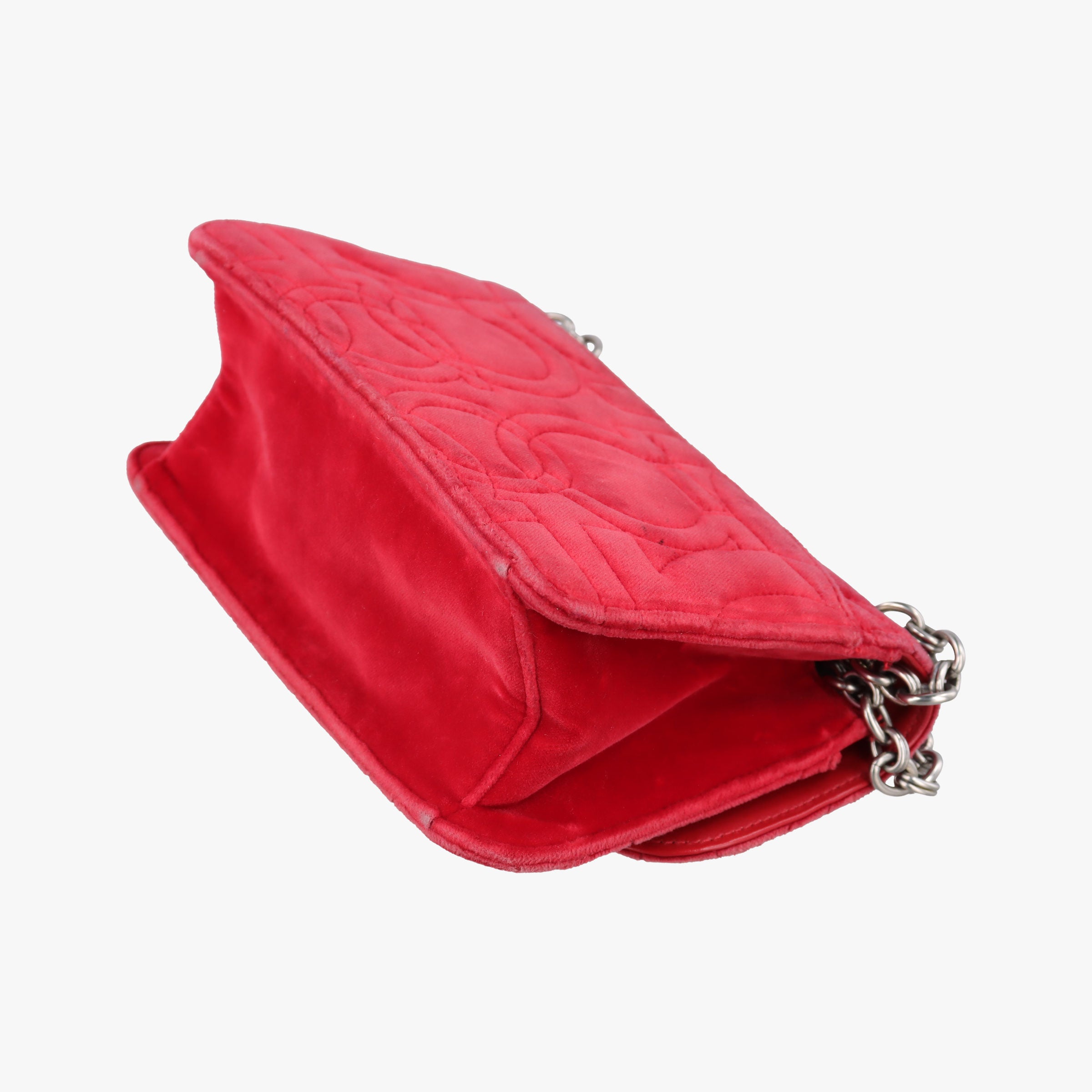 Vintage Ferragamo Gancino Red velour  shoulderbag | stylenewstar