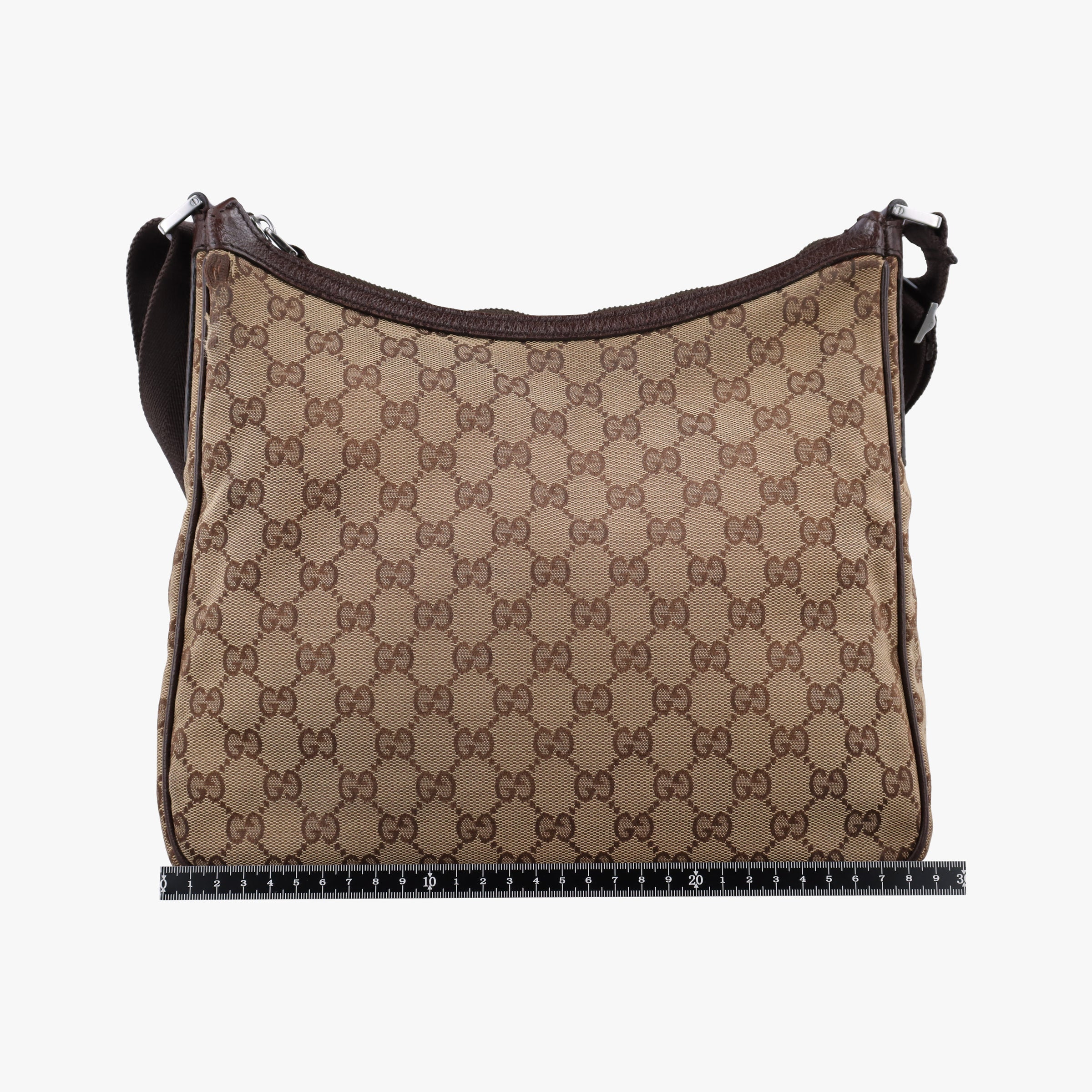 Pre-owned Gucci GG canvas Messenger Beige × Dark Brown canvas 131211 crossbodybag | stylenewstar