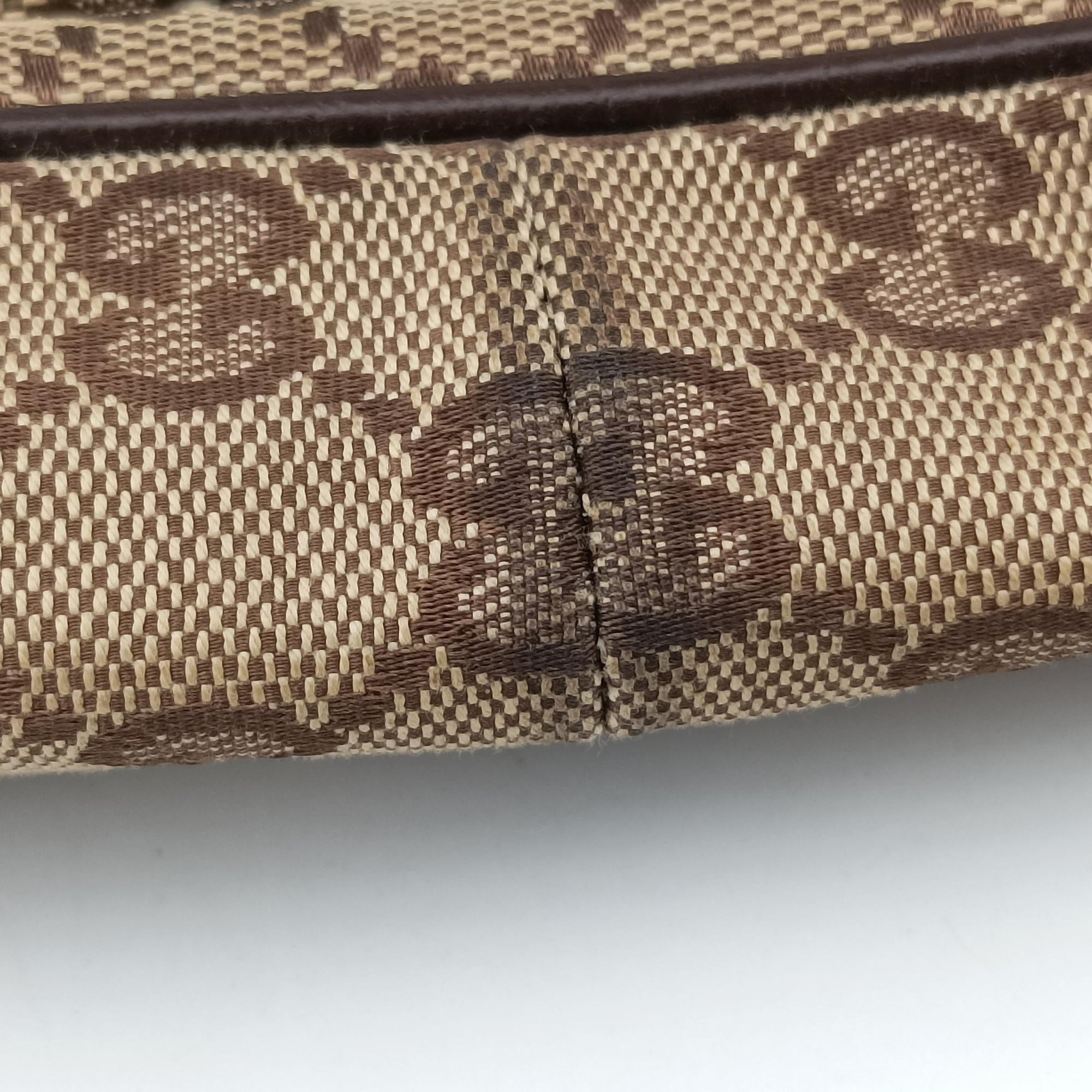 Pre-owned Gucci GG canvas Messenger Beige × Dark Brown canvas 131211 crossbodybag | stylenewstar