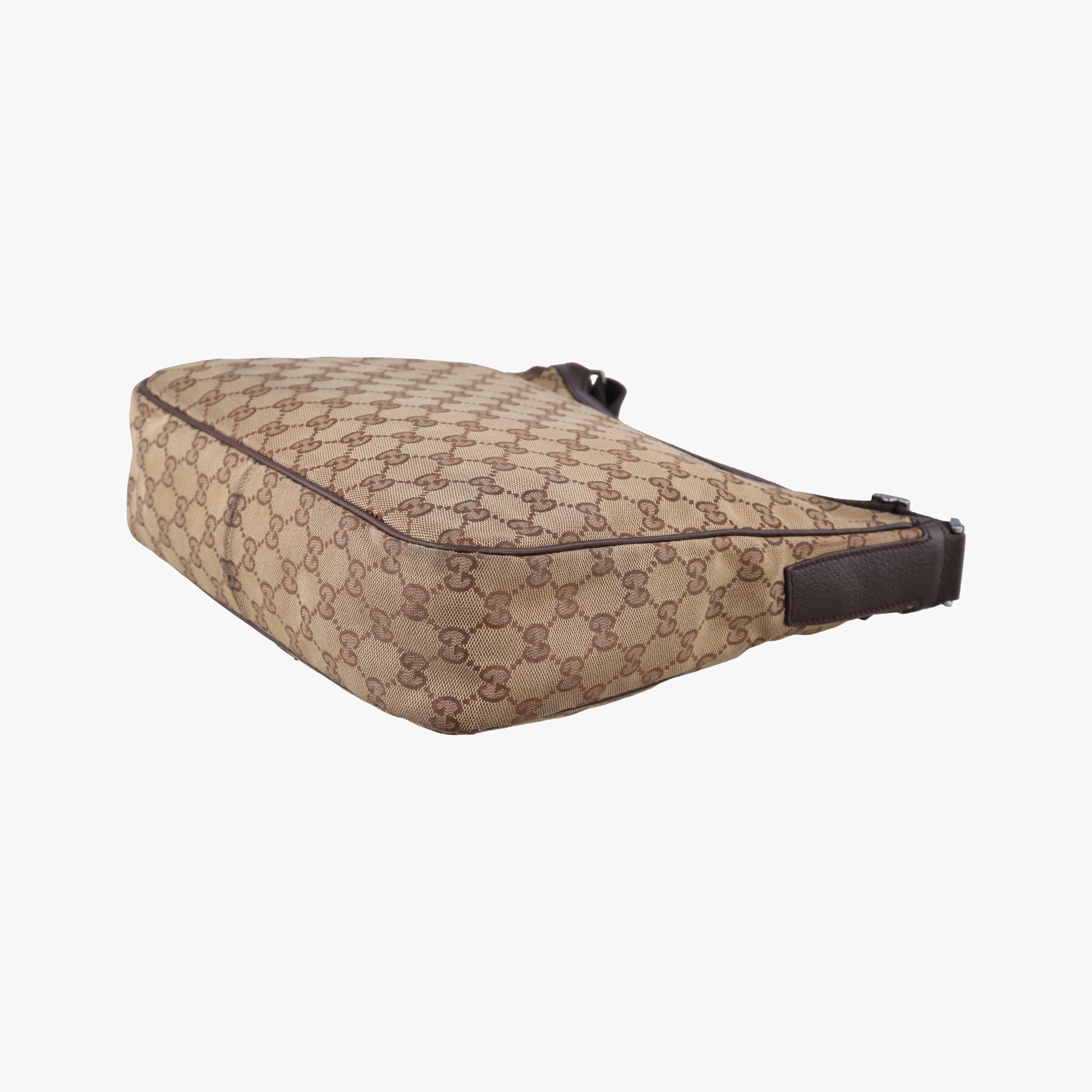 Pre-owned Gucci GG canvas Messenger Beige × Dark Brown canvas 131211 crossbodybag | stylenewstar