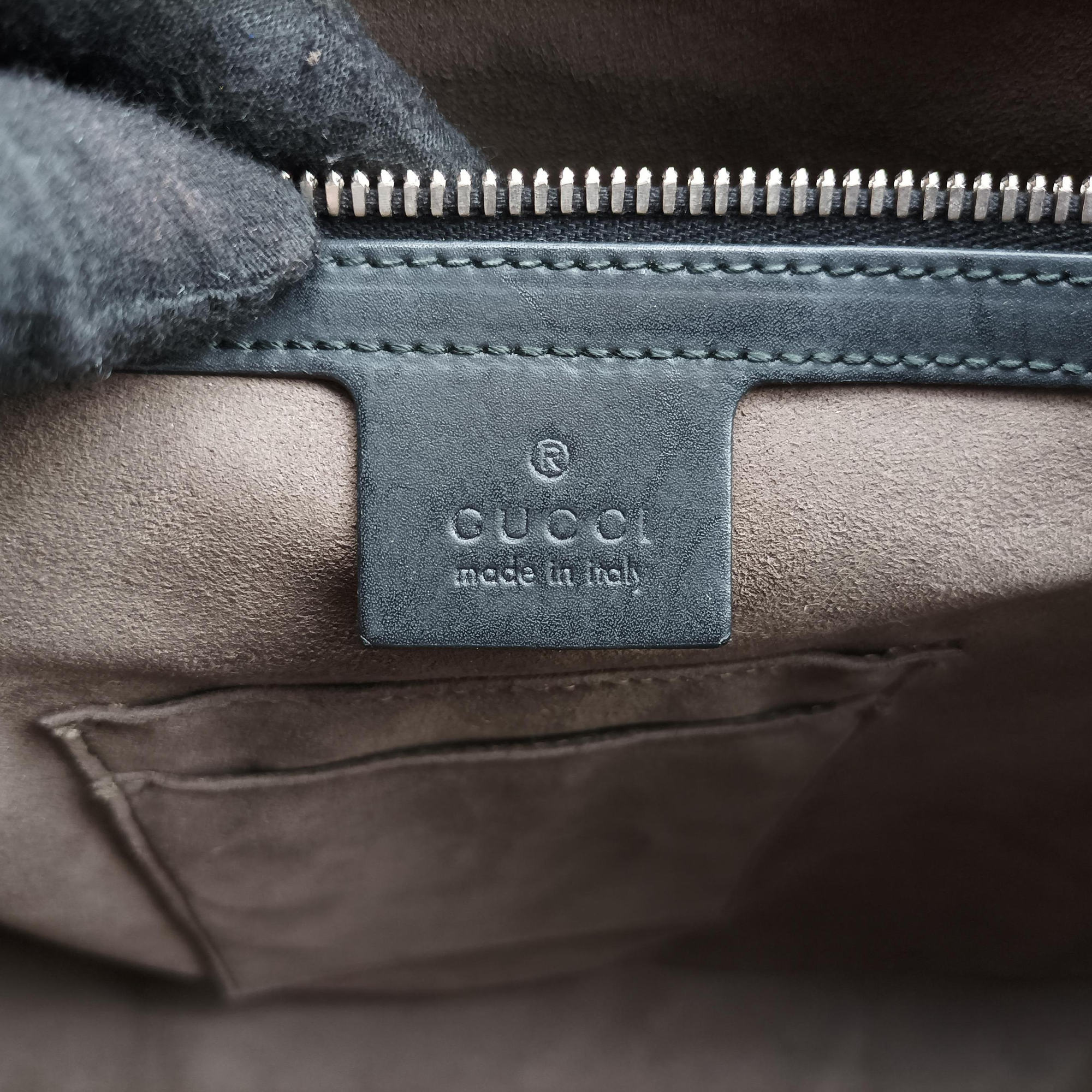 Pre-owned Gucci GG Supreme Brown×Black PVC coated canvas×Leather 450944 handbag | stylenewstar
