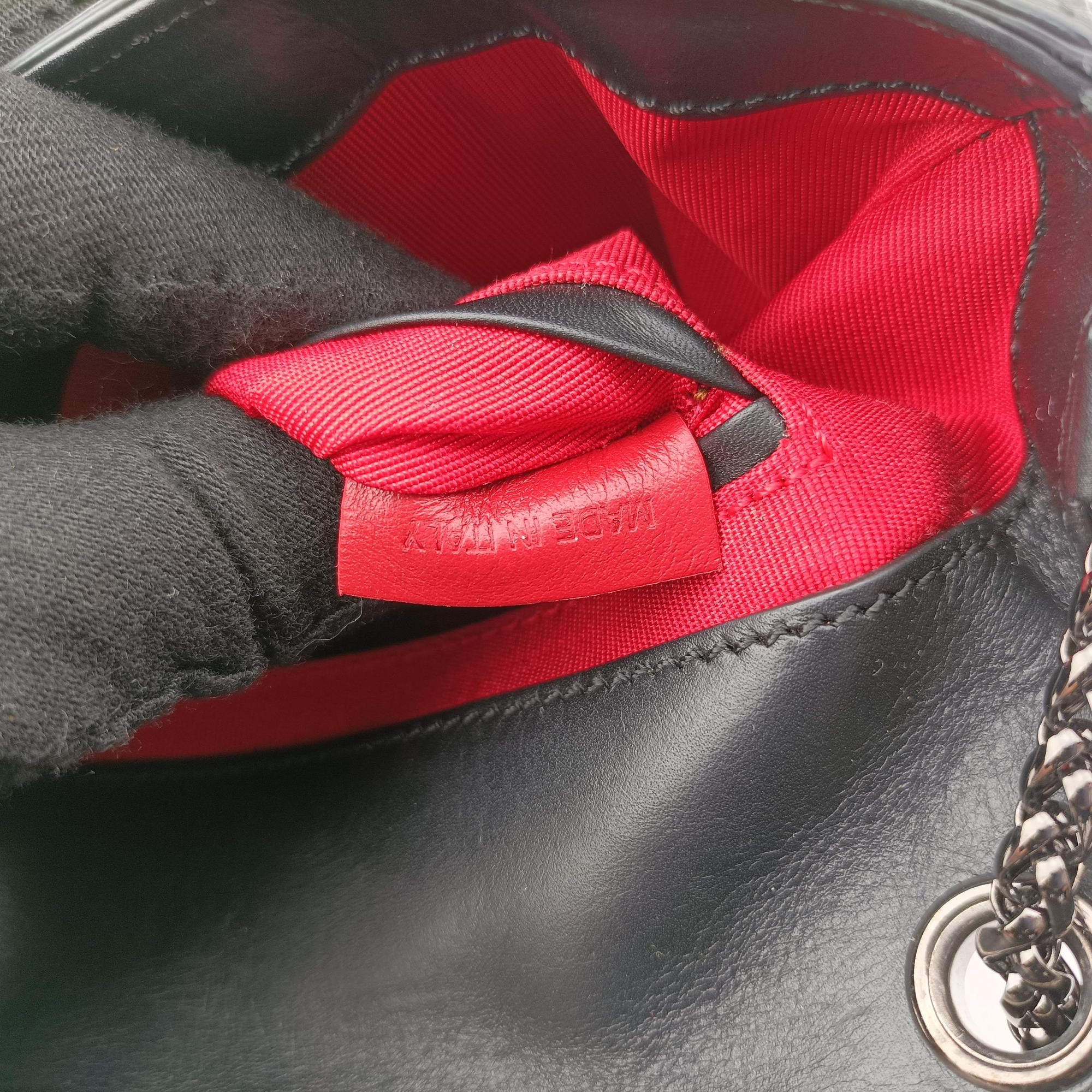 Secondhand Christian Louboutin Sweet Charity Scarabe Spike Black Leather  shoulderbag | stylenewstar