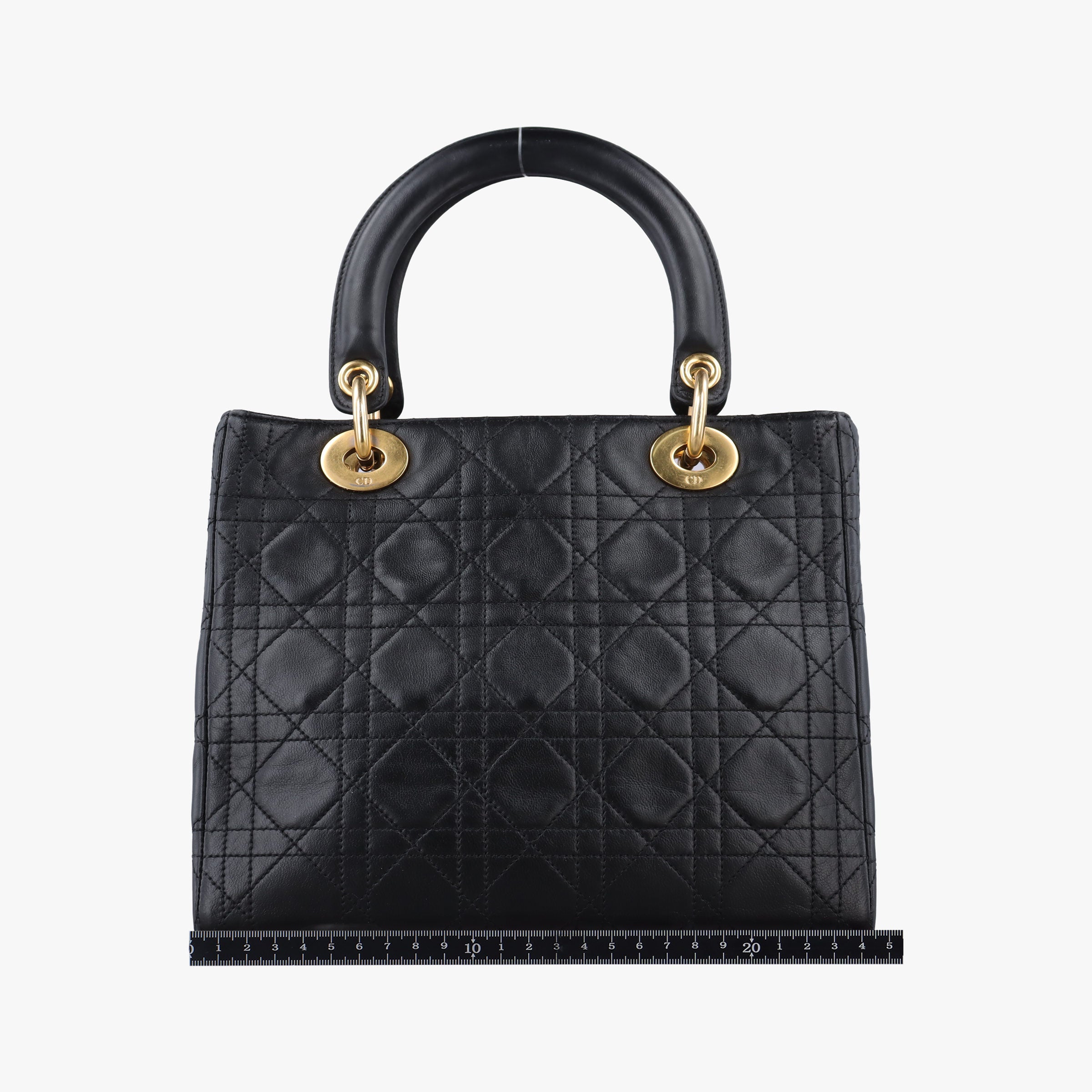 Pre-owned Christian Dior Lady Dior Black lambskin  handbag | stylenewstar
